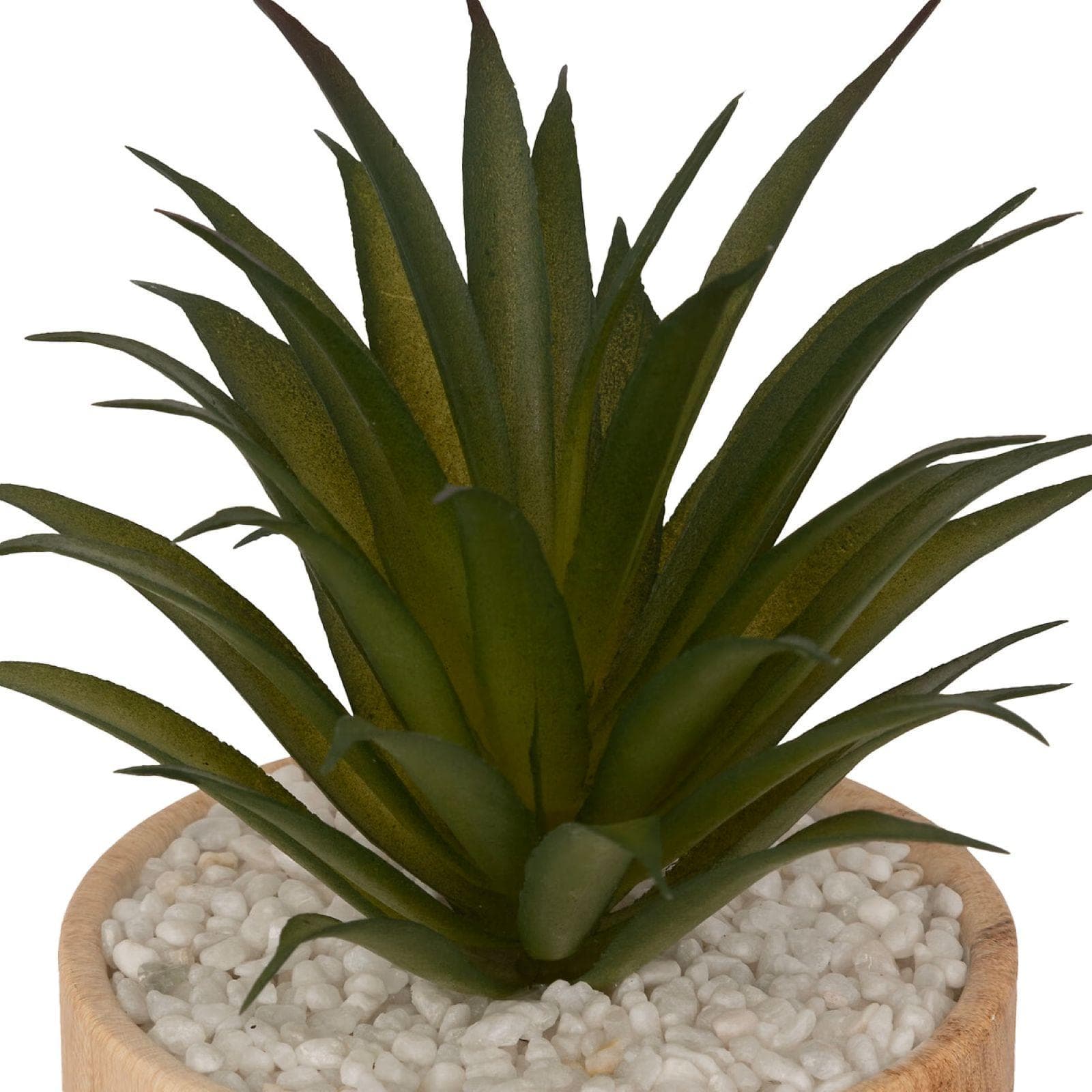 Pianta grassa artificiale 18h cm in vaso di ceramica effetto legno