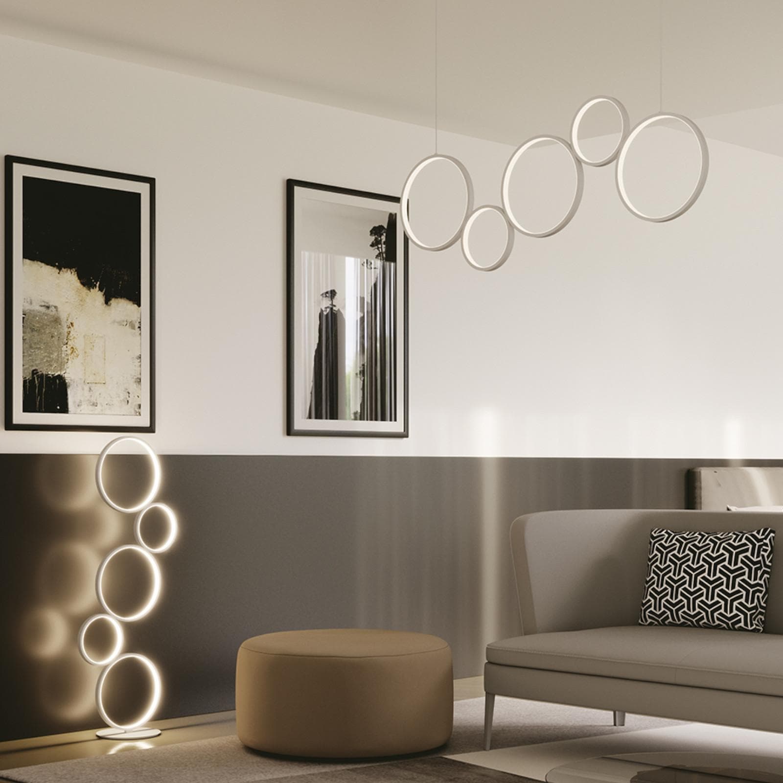 Piantana 117x46,3 cm in alluminio bianco goffrato