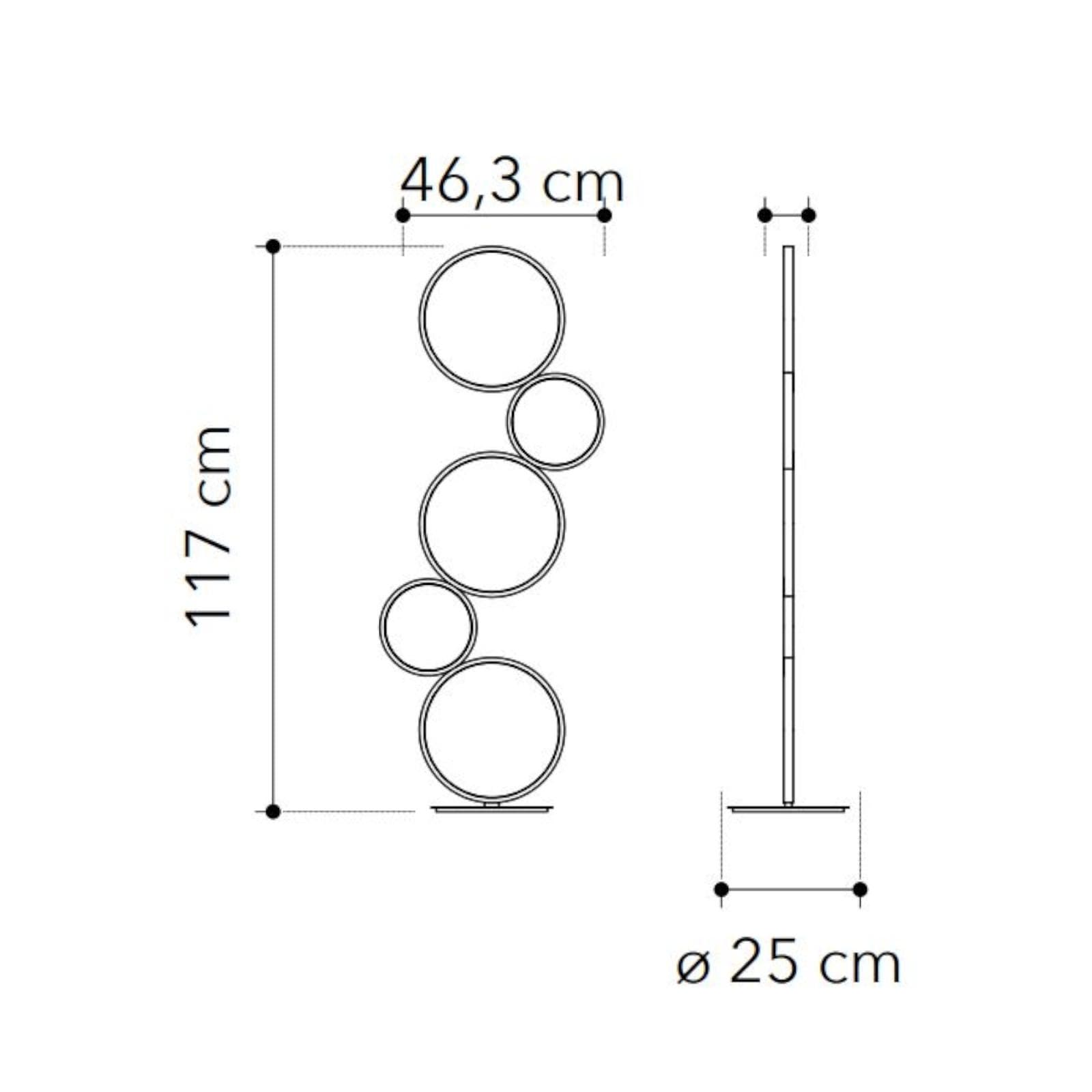 Piantana 117x46,3 cm in alluminio bianco goffrato