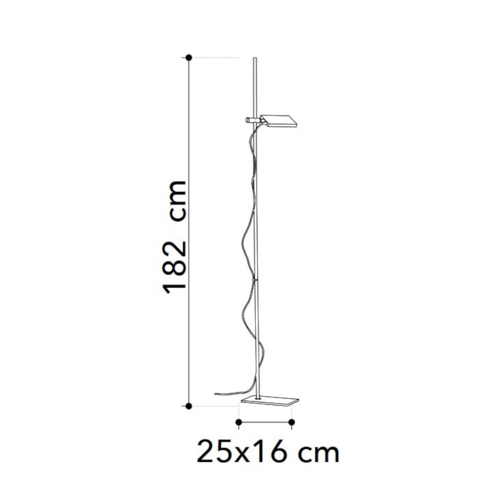 Piantana 182 cm in alluminio nero e diffusore orientabile