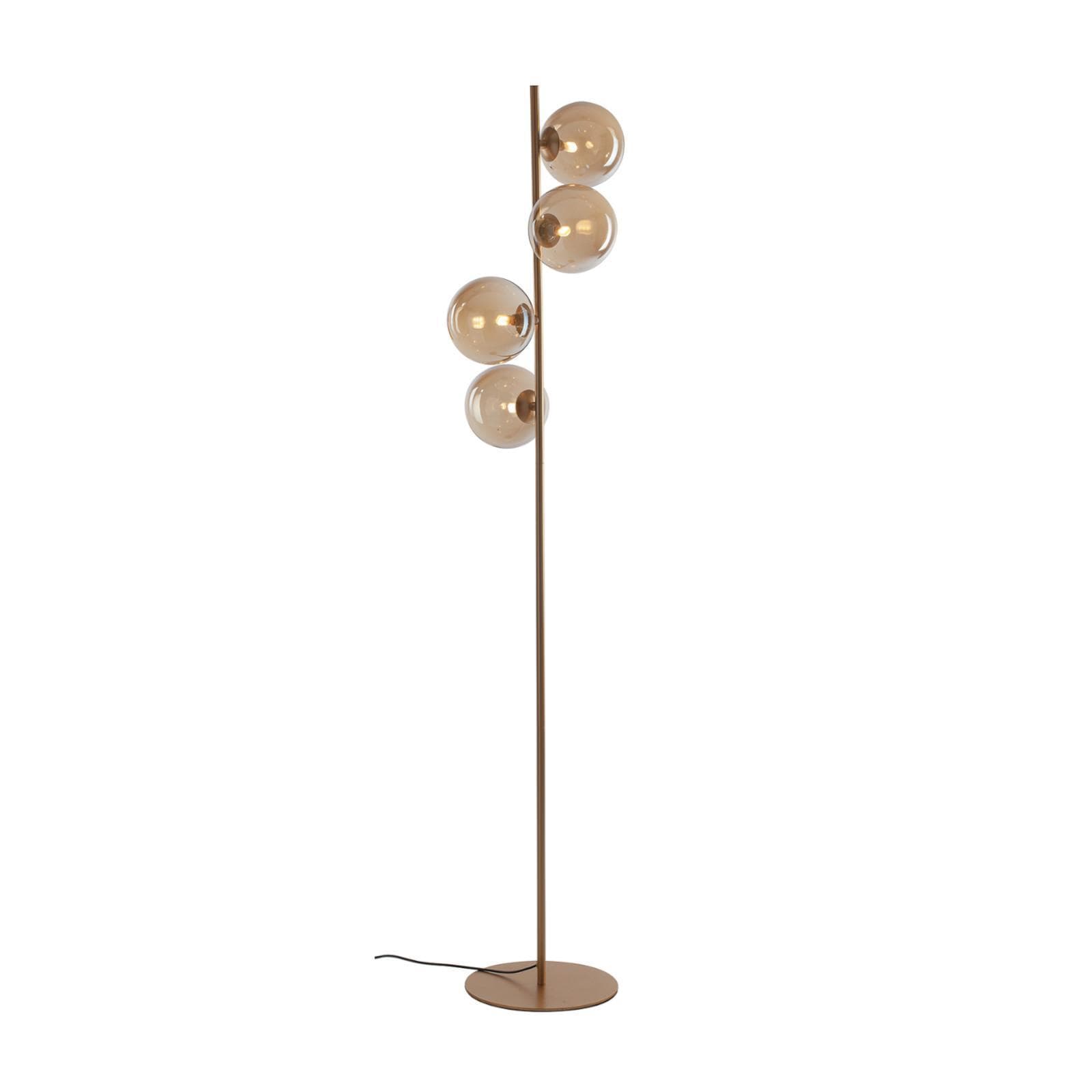 Piantana da interno 34,5x160h cm in vetro soffiato champagne