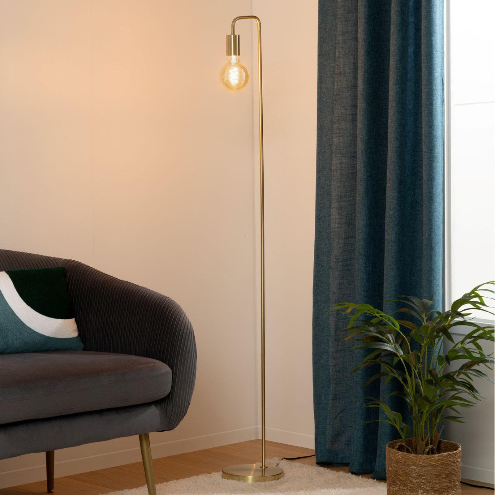 Piantana 150h cm in metallo oro - Scylla