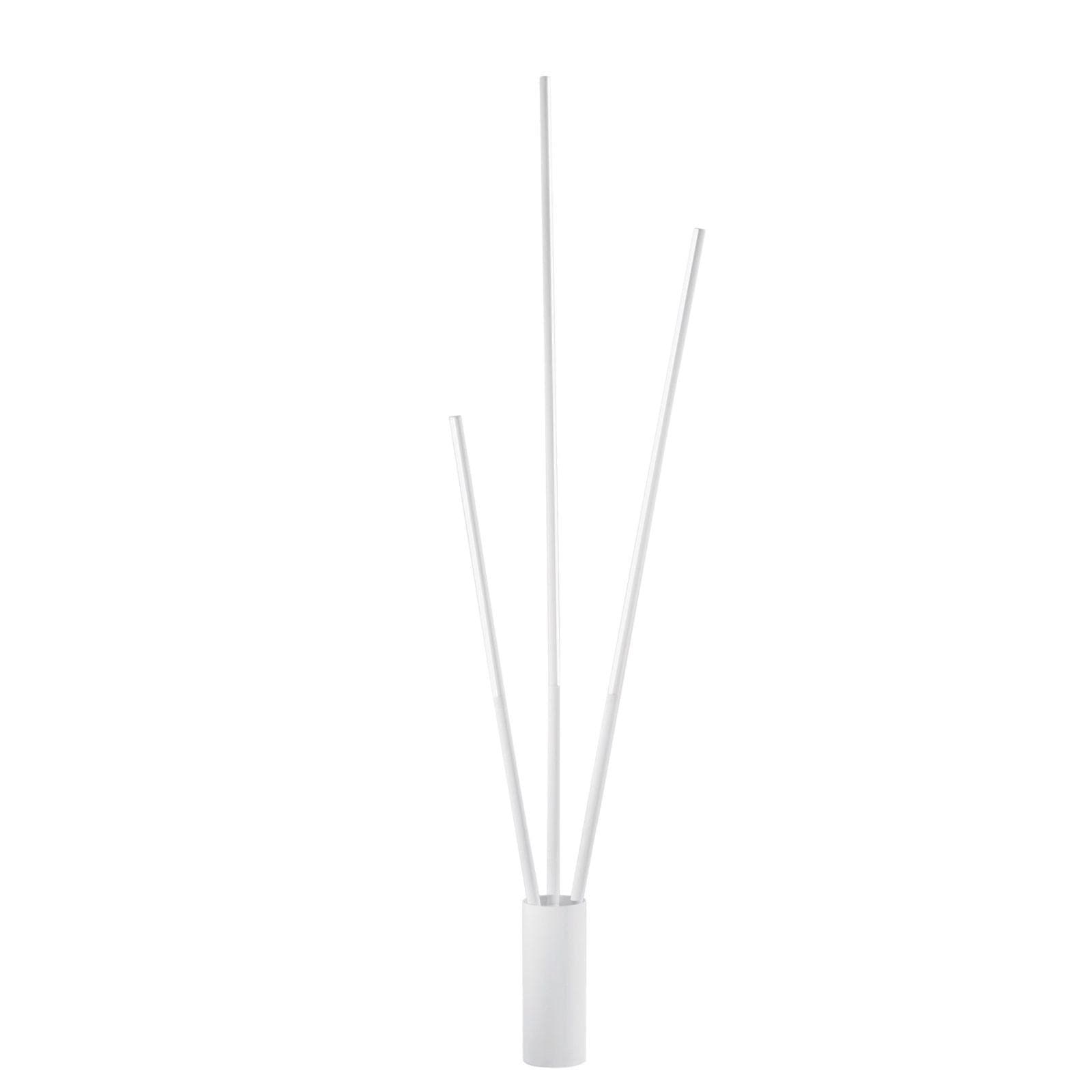 Piantana LED 164 h cm in metallo bianco con diffusori orientabili