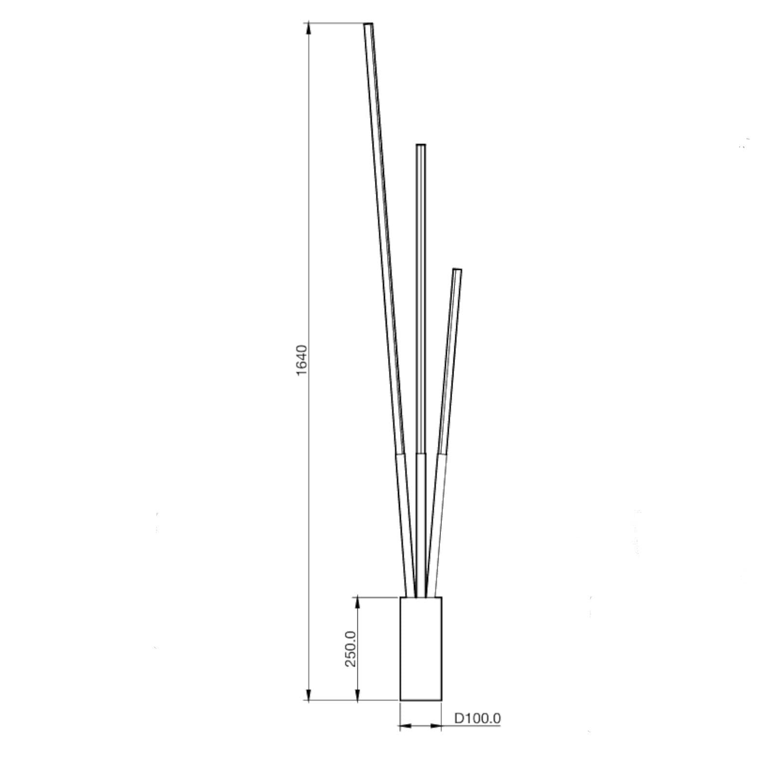 Piantana LED 164 h cm in metallo bianco con diffusori orientabili