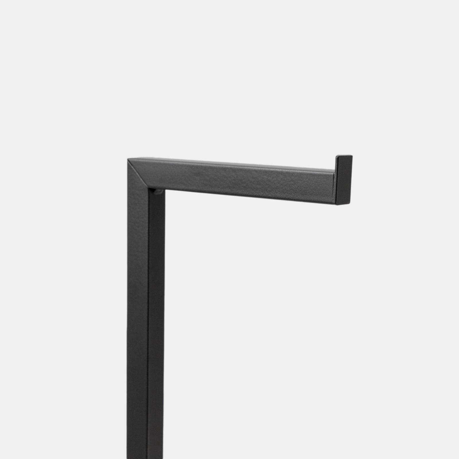 Piantana portarotolo e portascopino in acciaio inox nero satinato - Clover