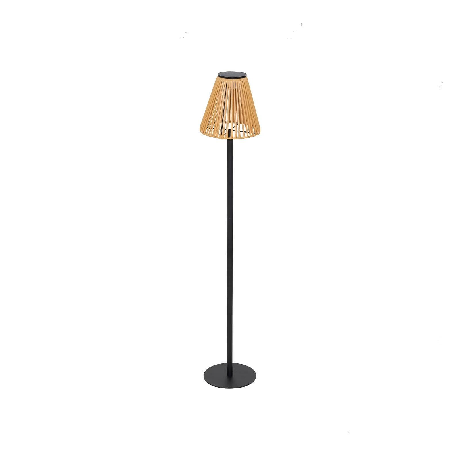 Piantana solare 108 h cm in acciaio nero e paralume in pvc - Nernia