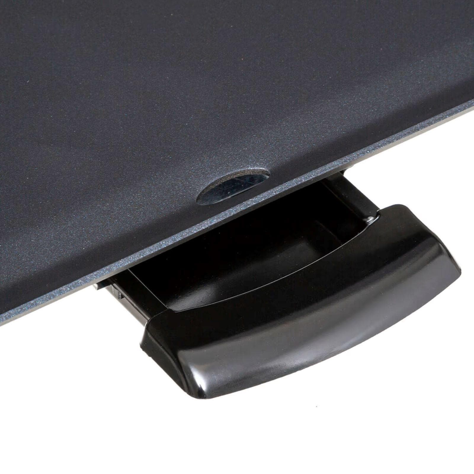 Piastra elettrica 96x22 cm in alluminio nero con manici