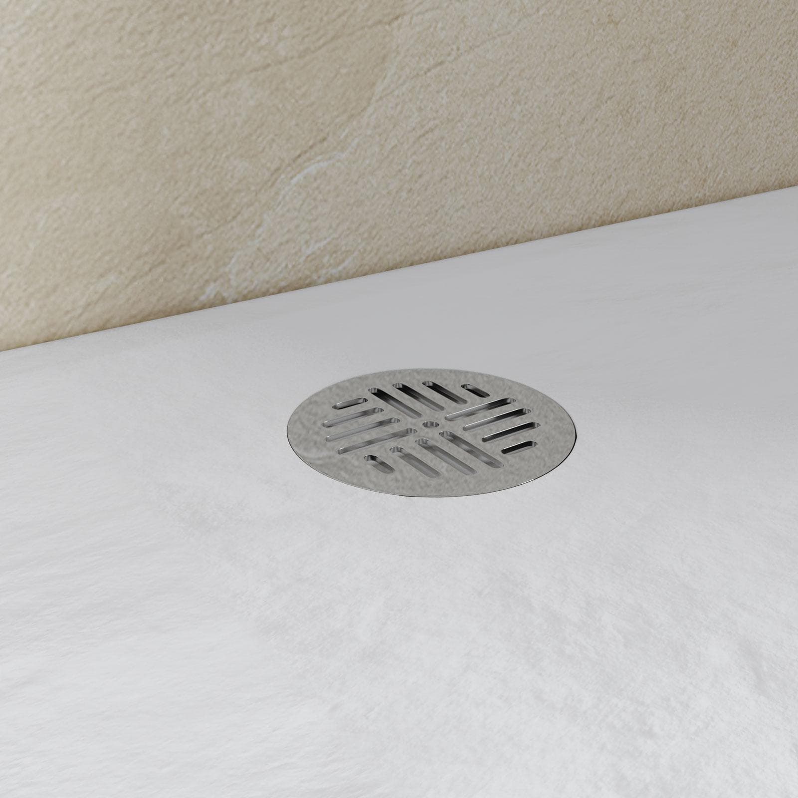 Piatto doccia 70x120x2h cm ultraslim in mineralmarmo bianco effetto pietra con copripiletta doubleface - Air