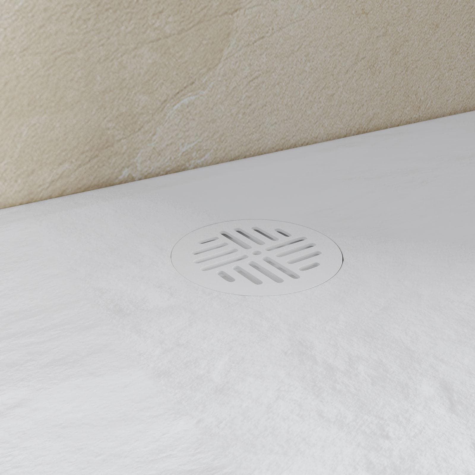 Piatto doccia 70x120x2h cm ultraslim in mineralmarmo bianco effetto pietra con copripiletta doubleface - Air