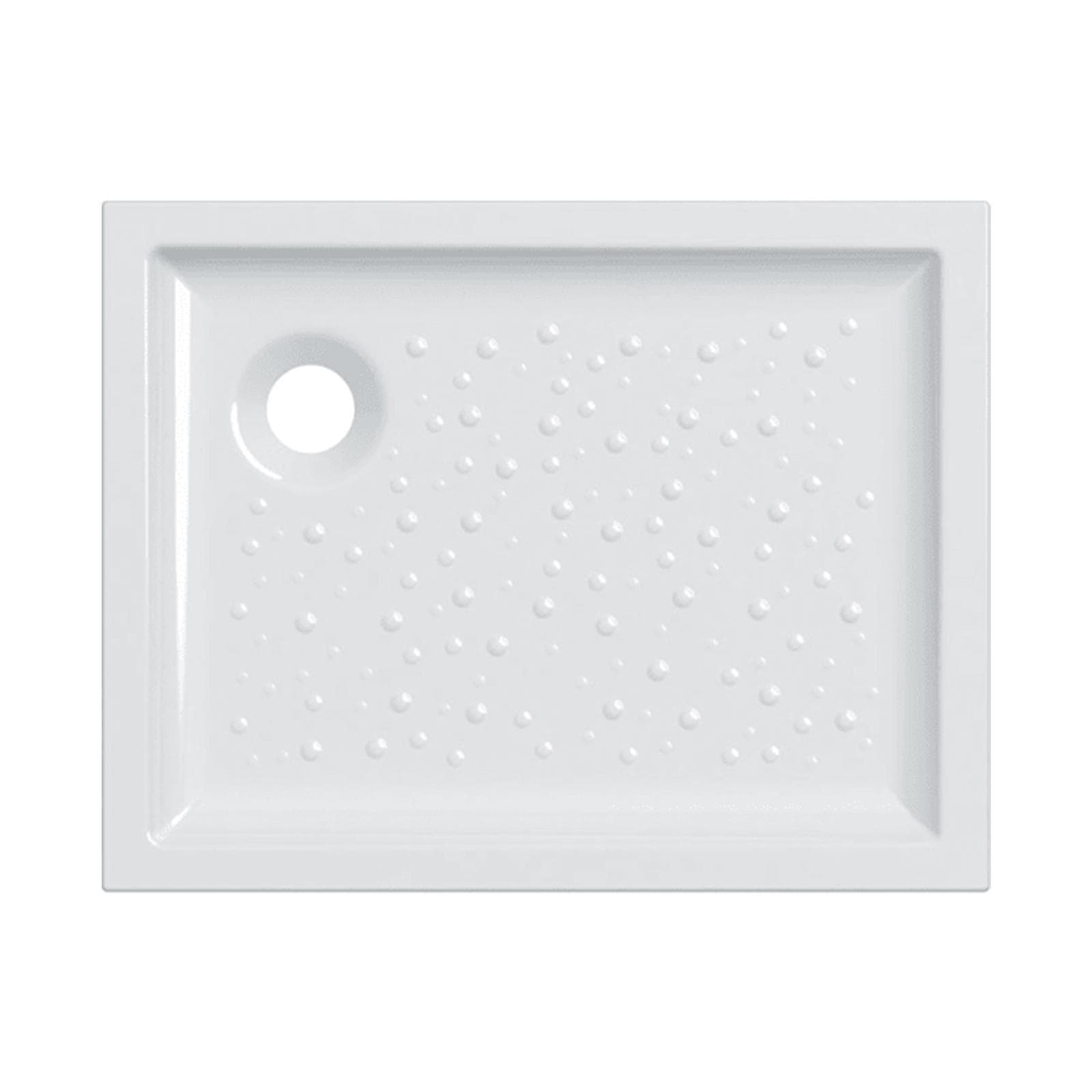 Piatto doccia 80x100 cm Geberit Bastia ceramica smaltata bianco lucido