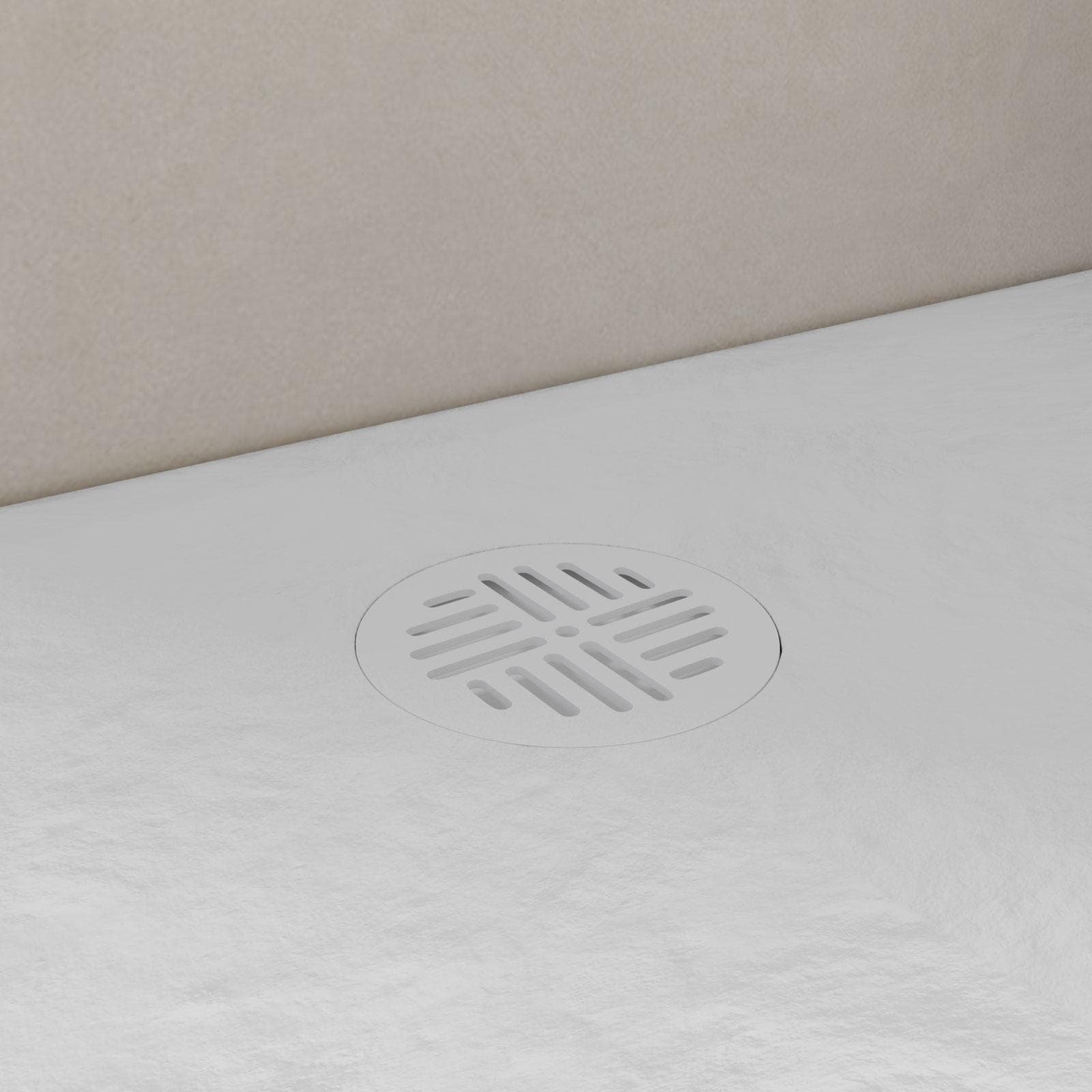 Piatto doccia 80x100x2h cm ultraslim in mineralmarmo bianco effetto pietra con copripiletta doubleface- Air