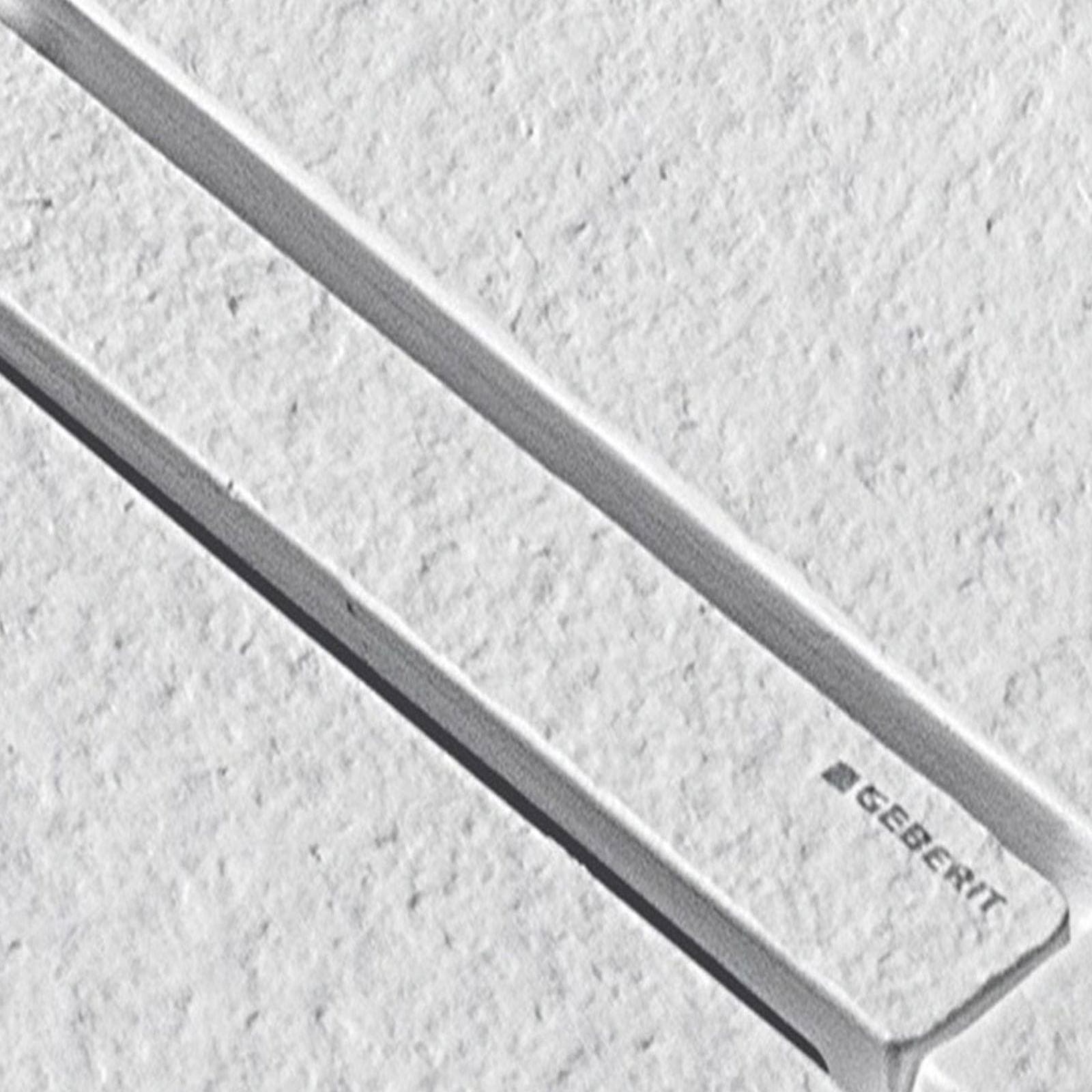 Piatto doccia 80x120 effetto pietra bianco Serie Sestra - Geberit