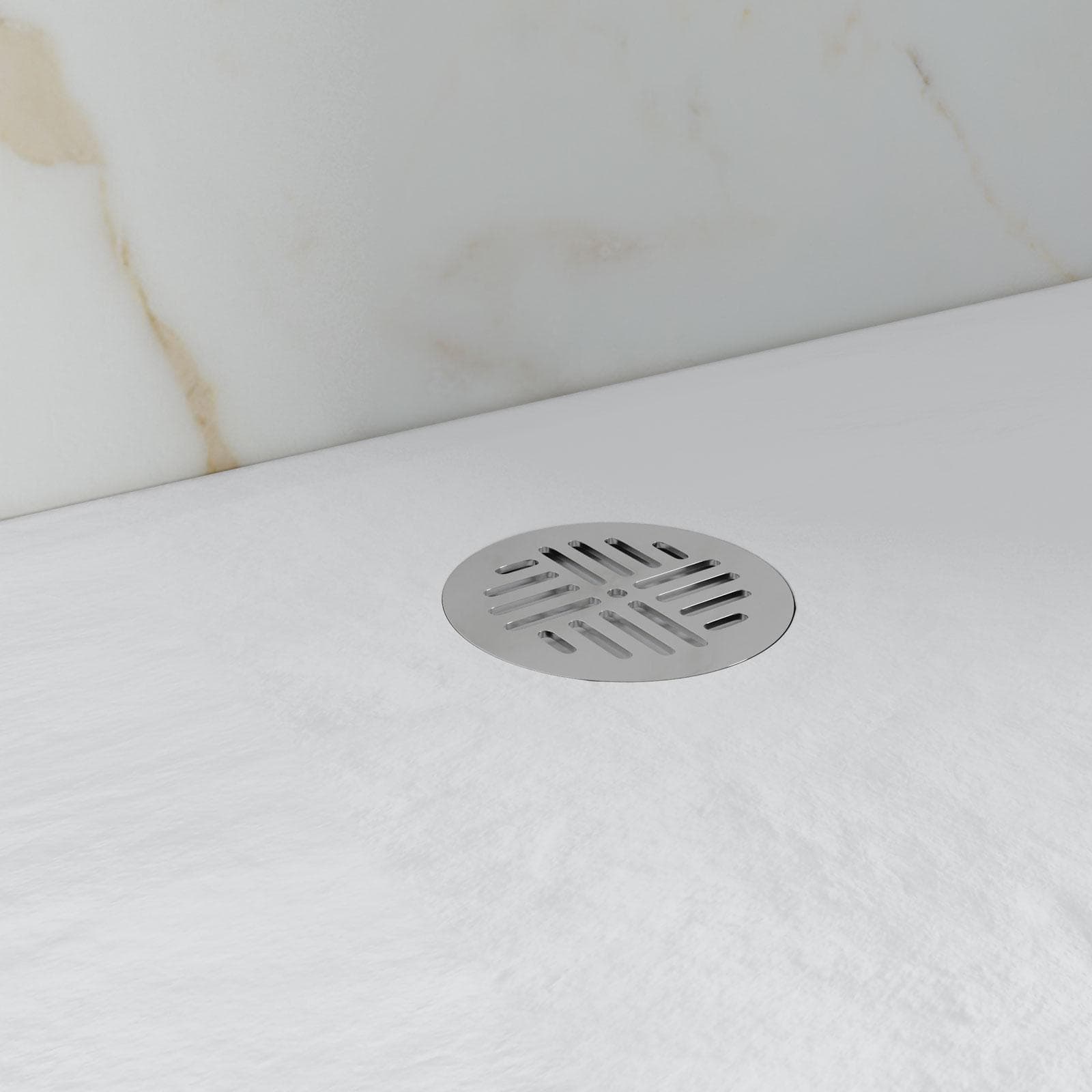 Piatto doccia 80x140x2h cm ultraslim in mineralmarmo bianco effetto pietra con copripiletta doubleface - Air