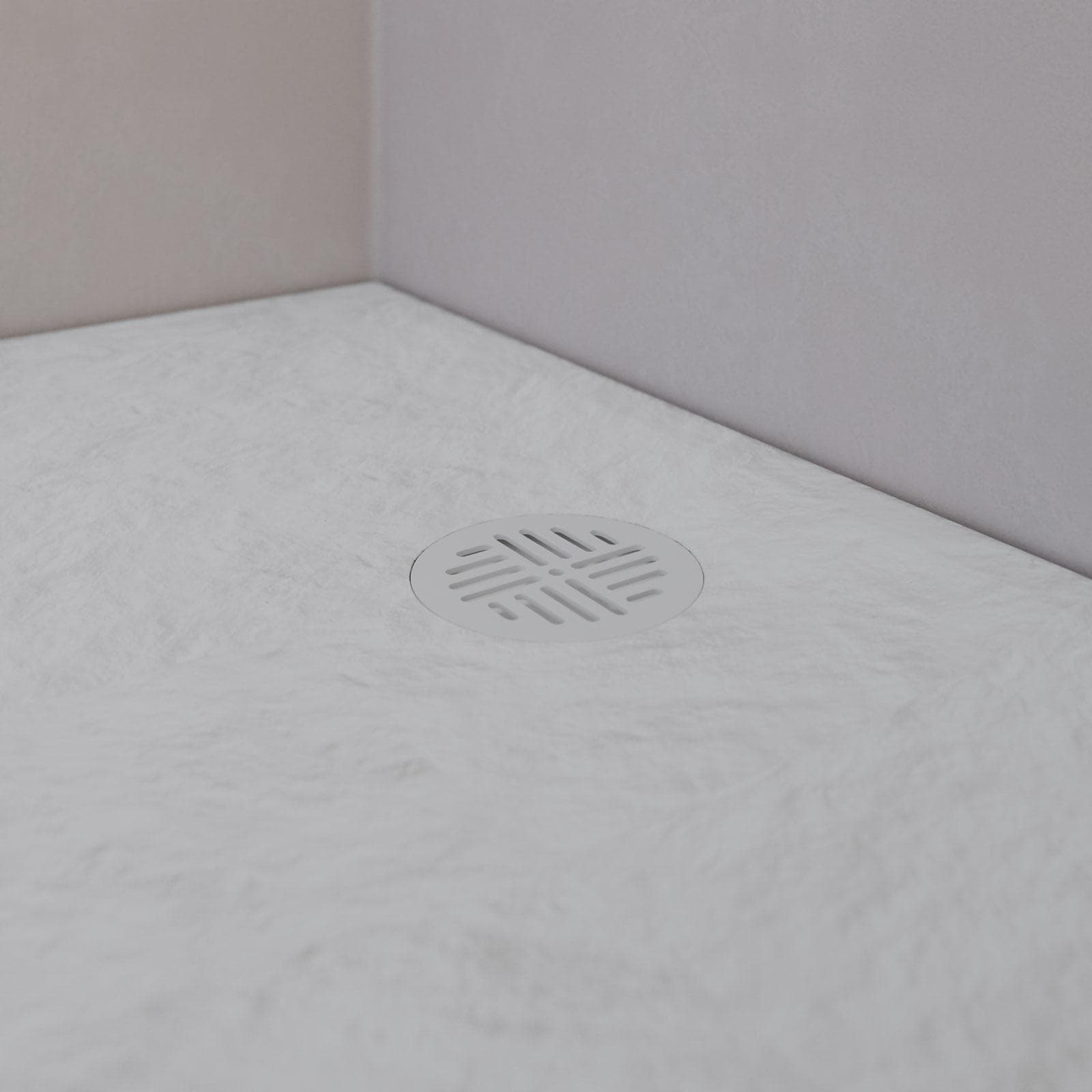 Piatto doccia 80x80x2h cm ultraslim in mineralmarmo bianco effetto pietra con copripiletta doubleface - Air