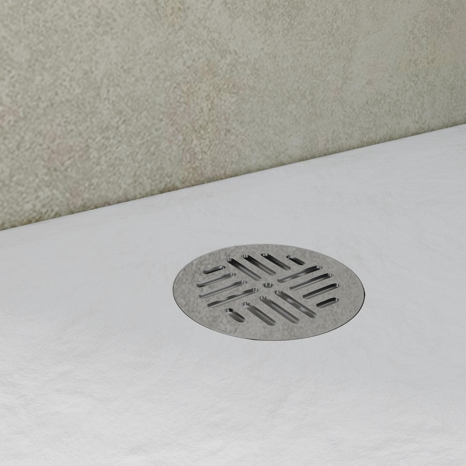 Piatto doccia 90x70x2h cm ultraslim in mineralmarmo bianco effetto pietra con copripiletta doubleface - Air