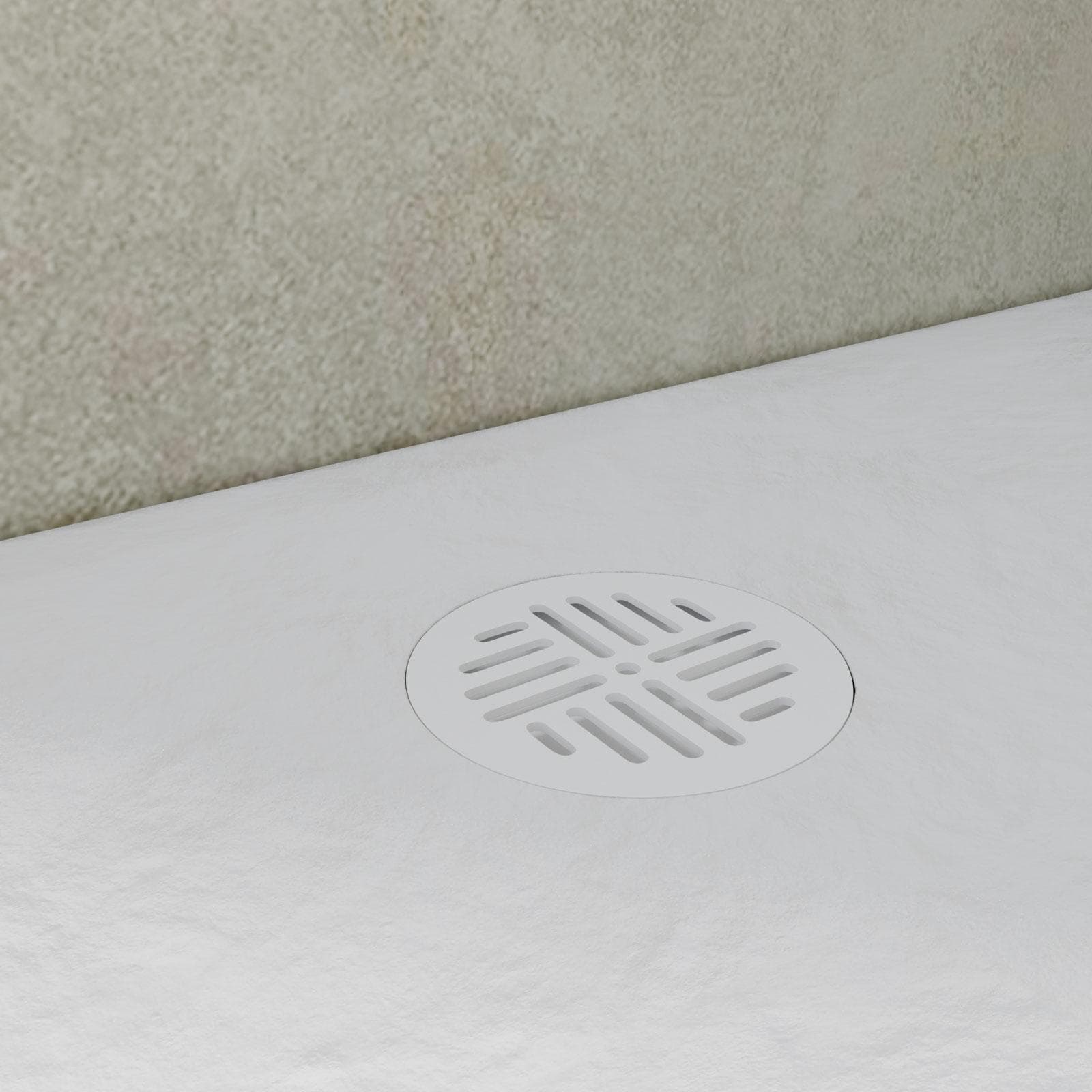 Piatto doccia 90x70x2h cm ultraslim in mineralmarmo bianco effetto pietra con copripiletta doubleface - Air