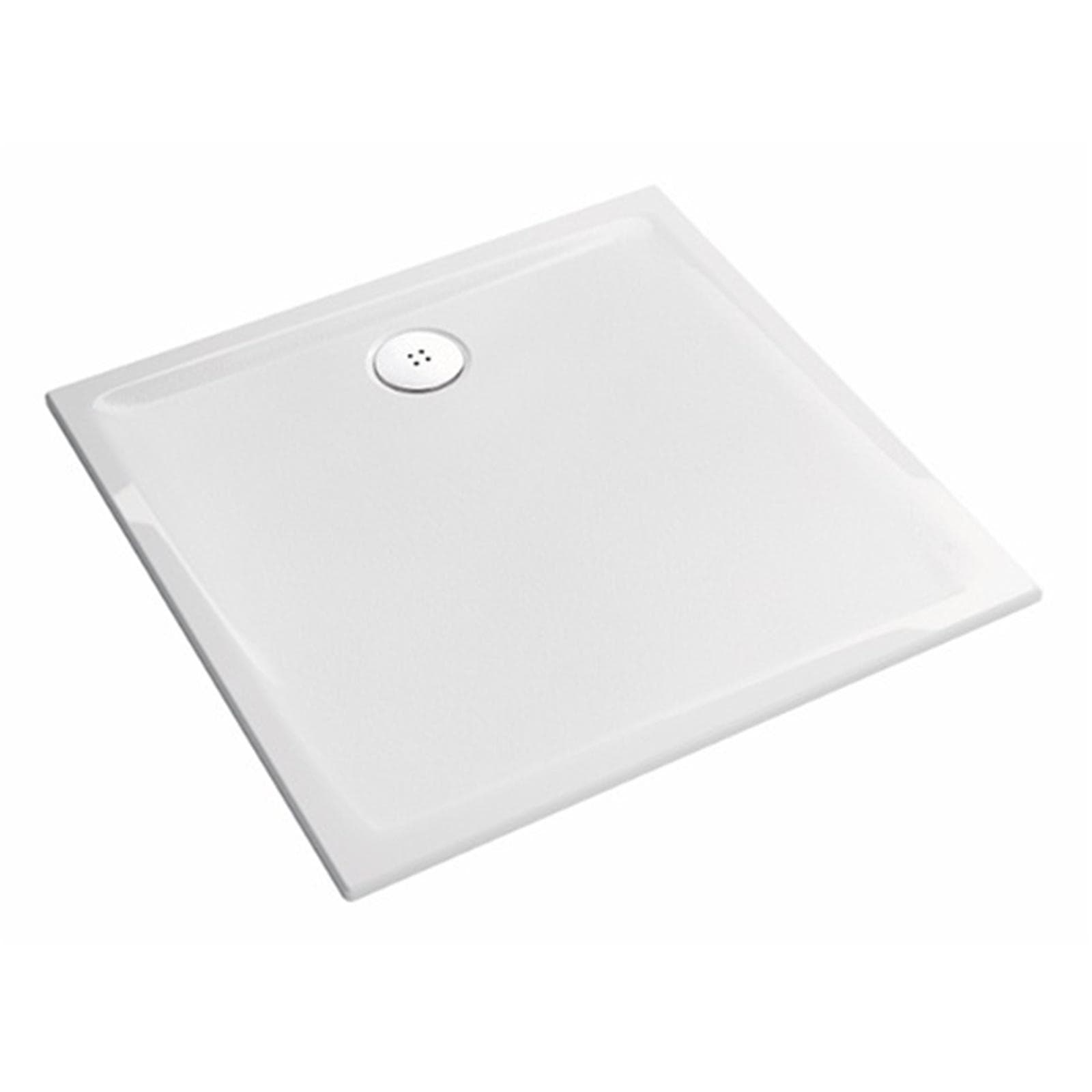 Piatto doccia 90x90 cm slim ceramica bianca Serie 45 - Geberit