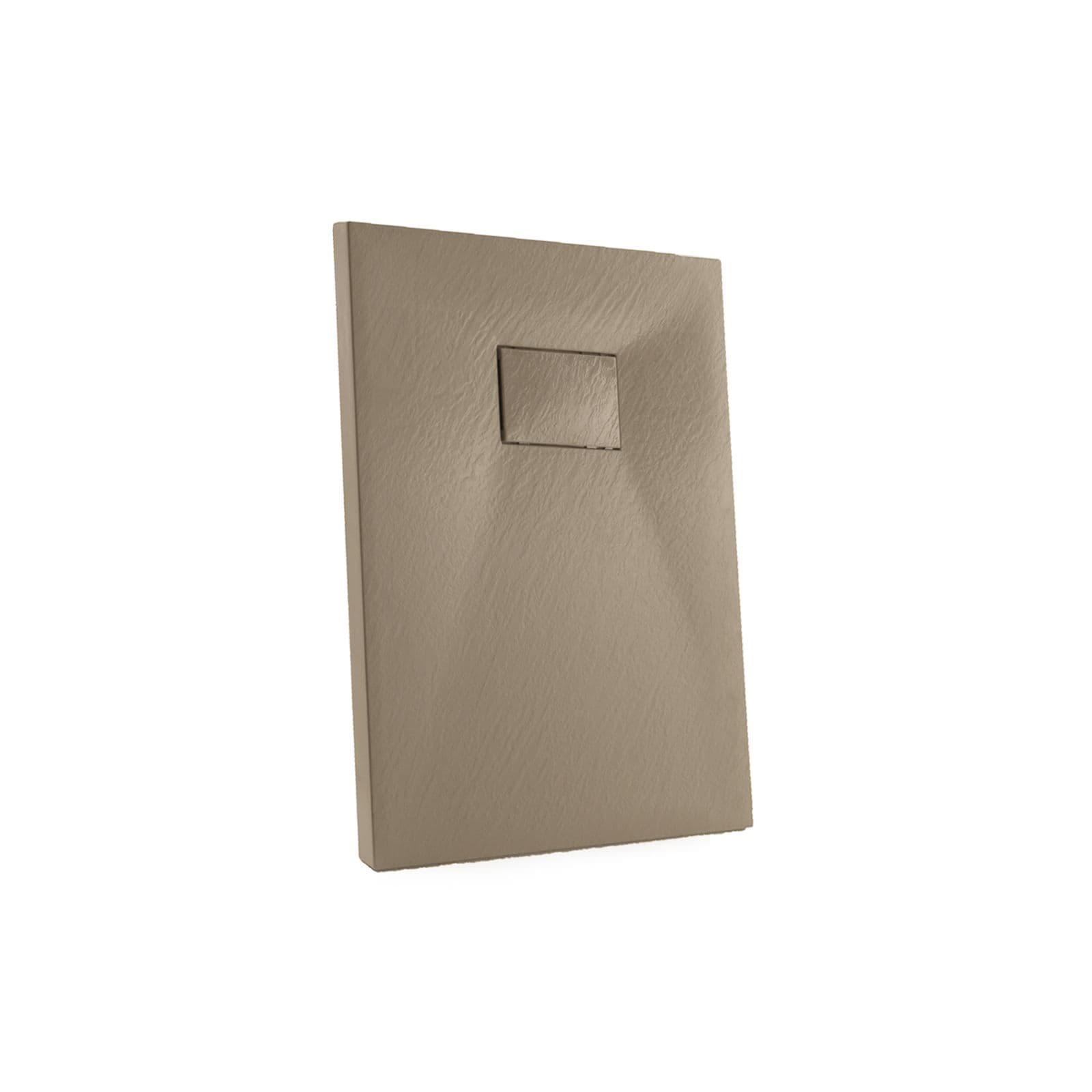 Piatto doccia 100x70 cm ultraslim riducibile cappuccino effetto pietra - Rok