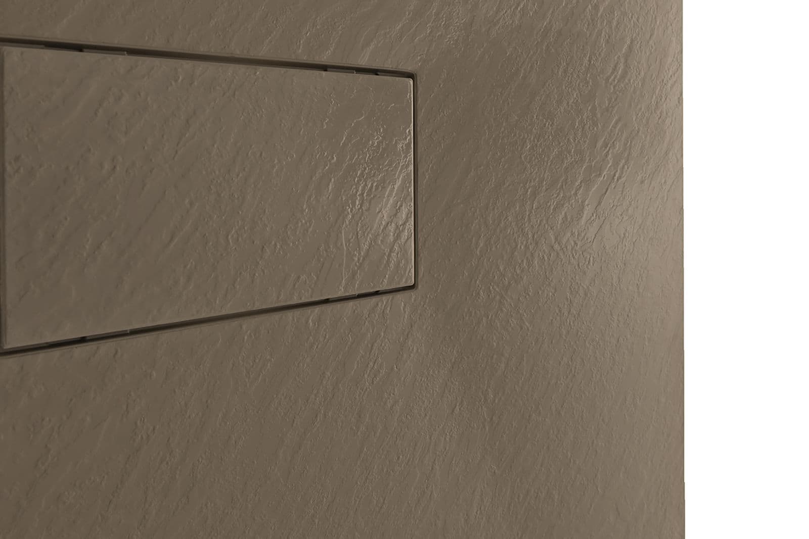 Piatto doccia 100x70 cm ultraslim riducibile cappuccino effetto pietra - Rok