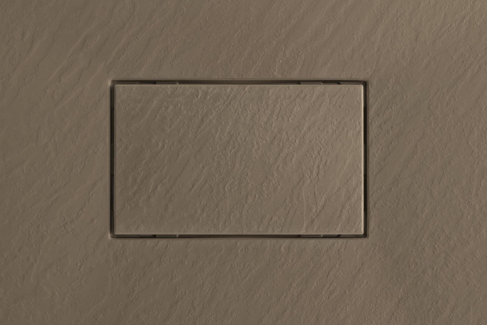 Piatto doccia 120x70 cm ultraslim riducibile cappuccino effetto pietra - Rok