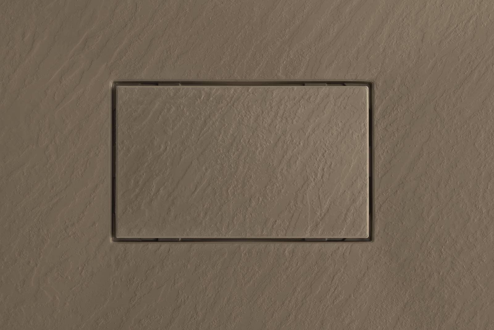 Piatto doccia 120x90 cm ultraslim riducibile cappuccino effetto pietra - Rok