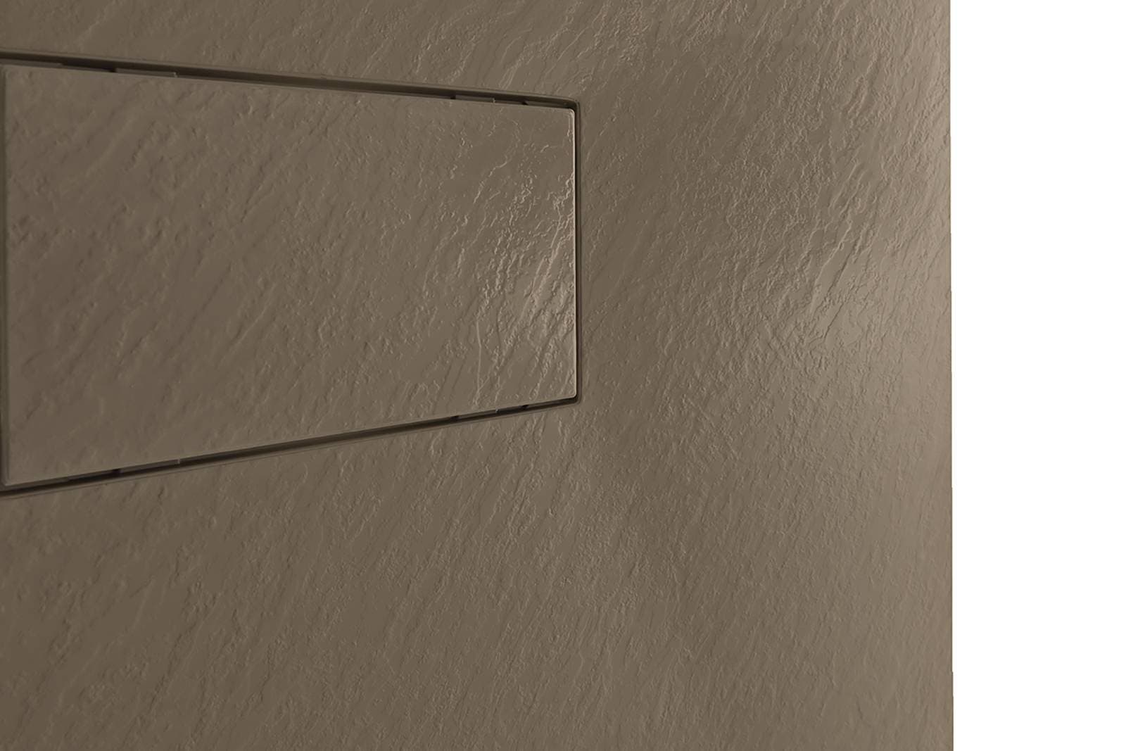 Piatto doccia 120x90 cm ultraslim riducibile cappuccino effetto pietra - Rok