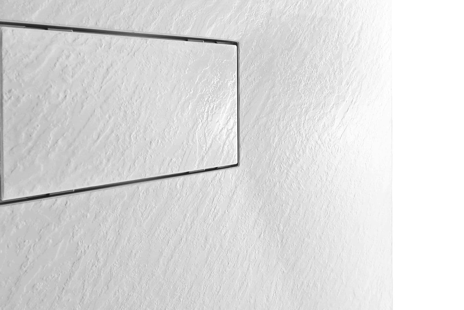 Piatto doccia 120x70 cm ultraslim riducibile bianco effetto pietra - Rok
