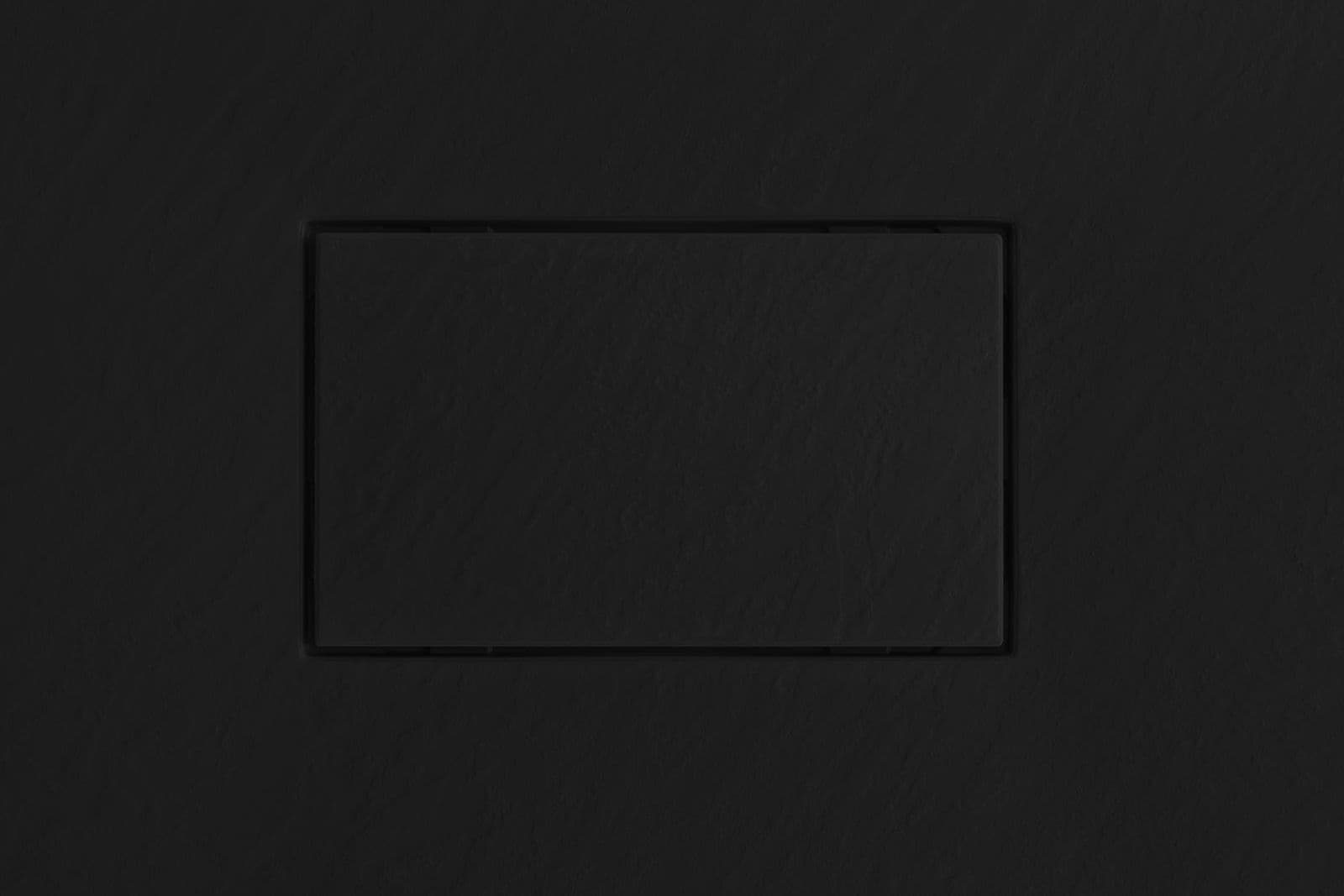 Piatto doccia 140x80 cm ultraslim riducibile nero effetto pietra - Rok