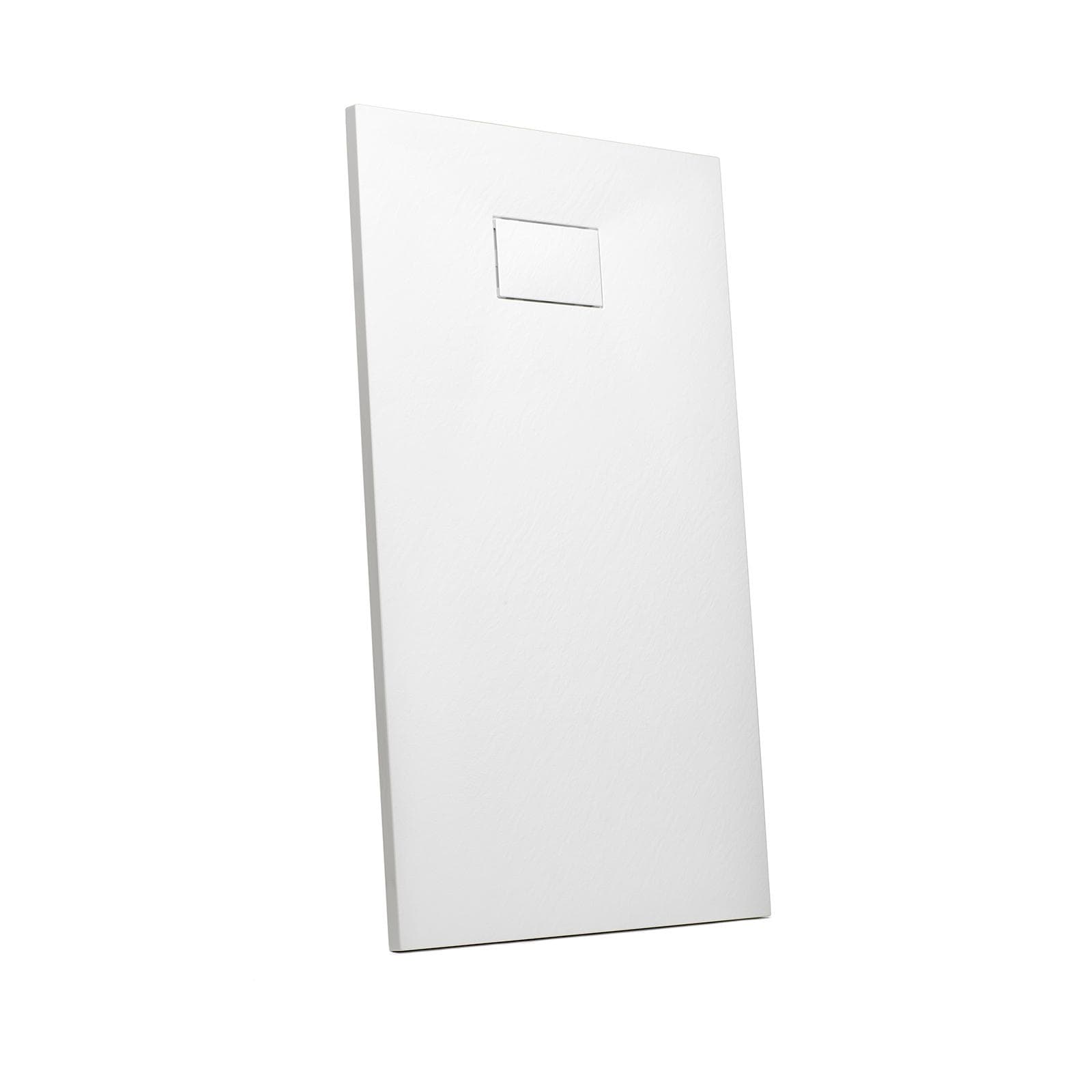 Piatto doccia 120x90 cm ultraslim riducibile bianco effetto pietra - Rok