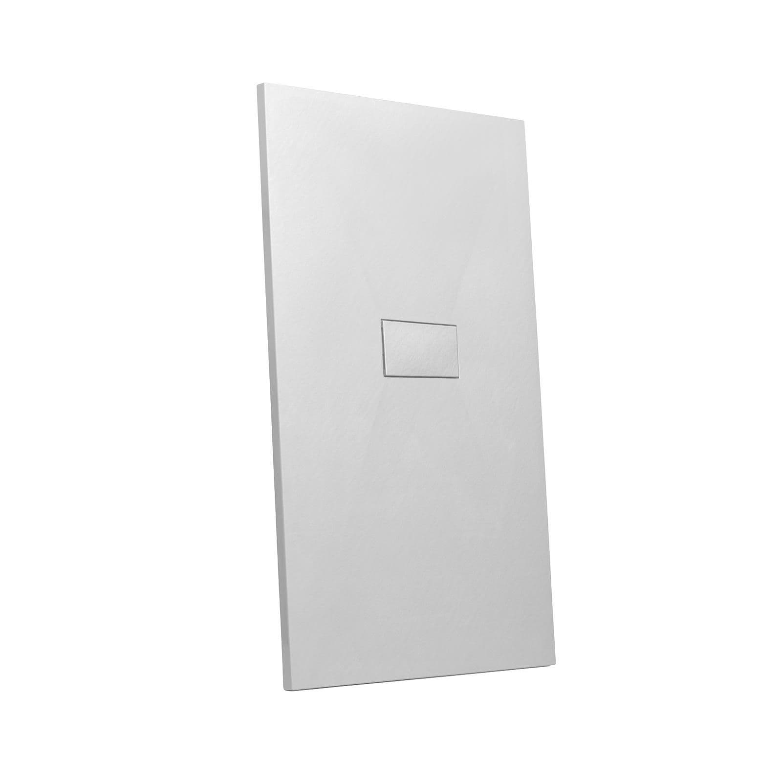 Piatto doccia 200x80 cm ultraslim riducibile bianco effetto pietra - Rok