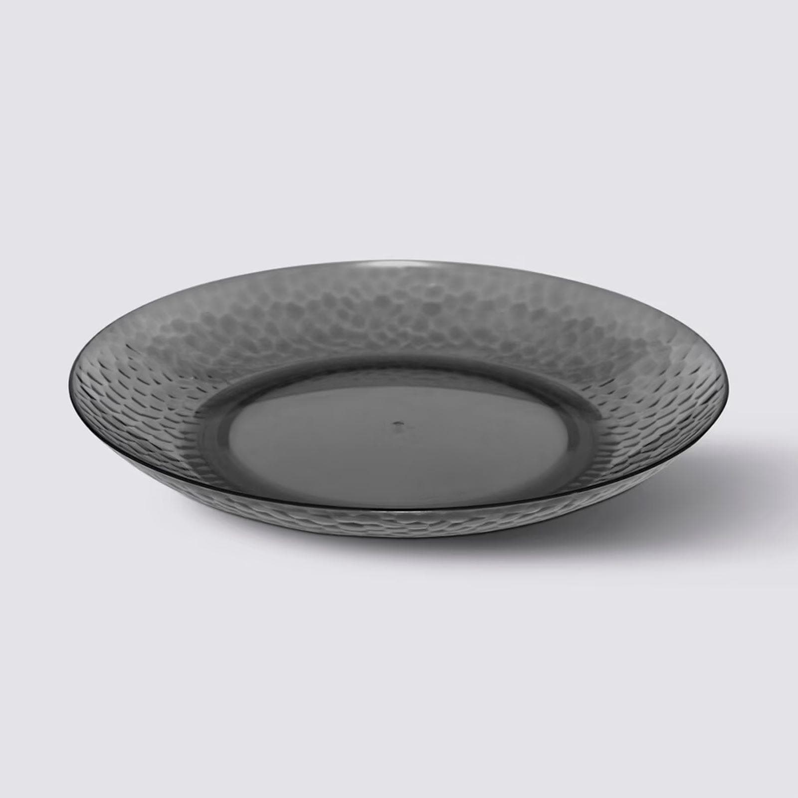 Piatto rotondo 27 cm grigio trasparente - Kiruna