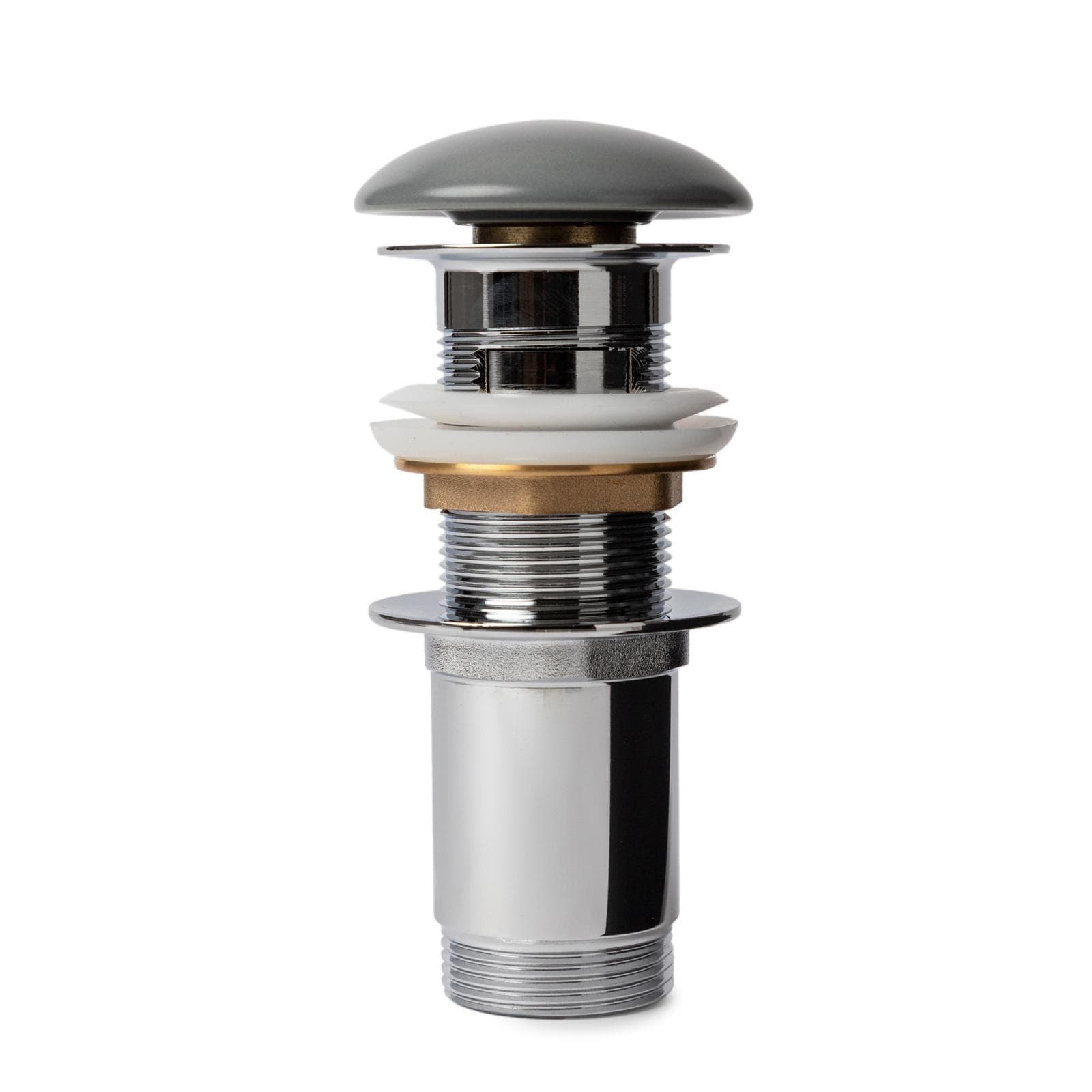 Piletta click-clack universale 11 h cm e tappo in ceramica grigio opaco