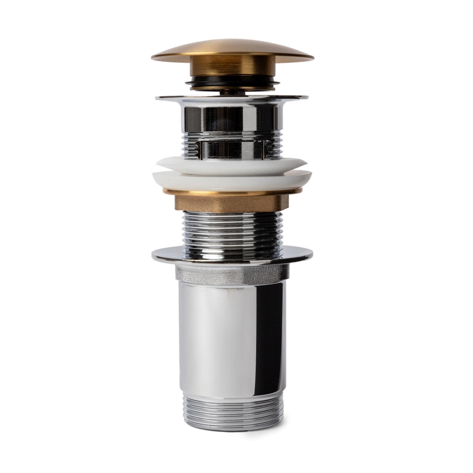 Piletta click-clack universale 11 h cm e tappo oro spazzolato