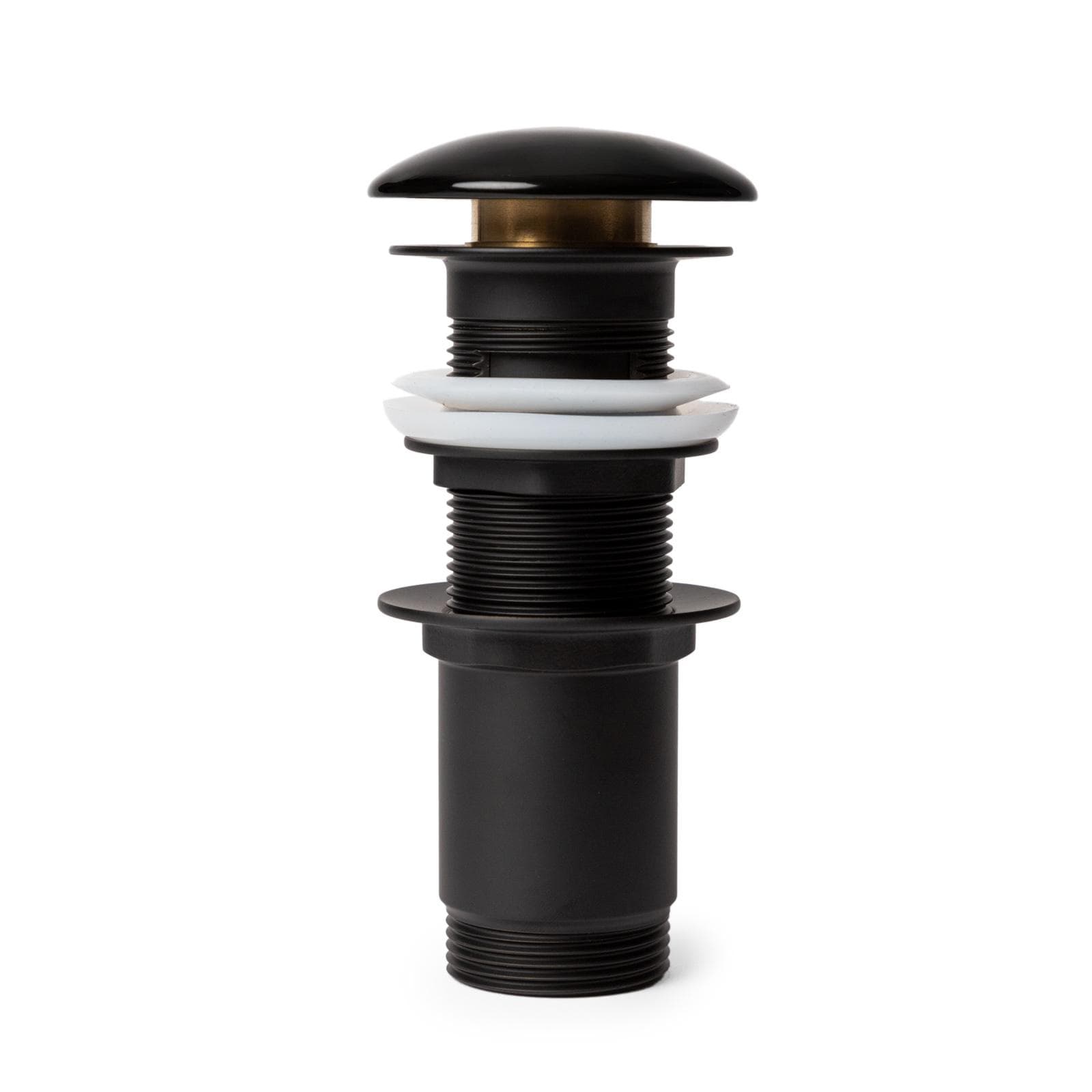 Piletta click-clack universale 11 h cm nero e tappo in ceramica nero lucido