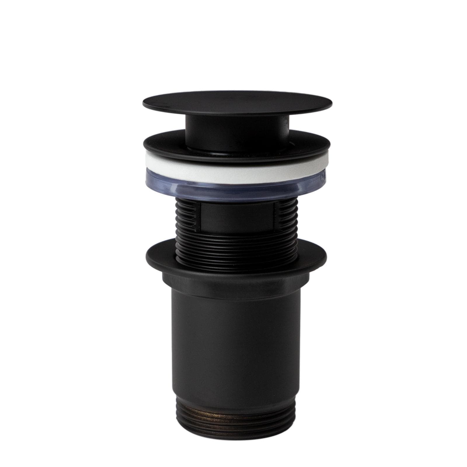 Piletta click-clack universale 8,5 h e tappo slim nero opaco