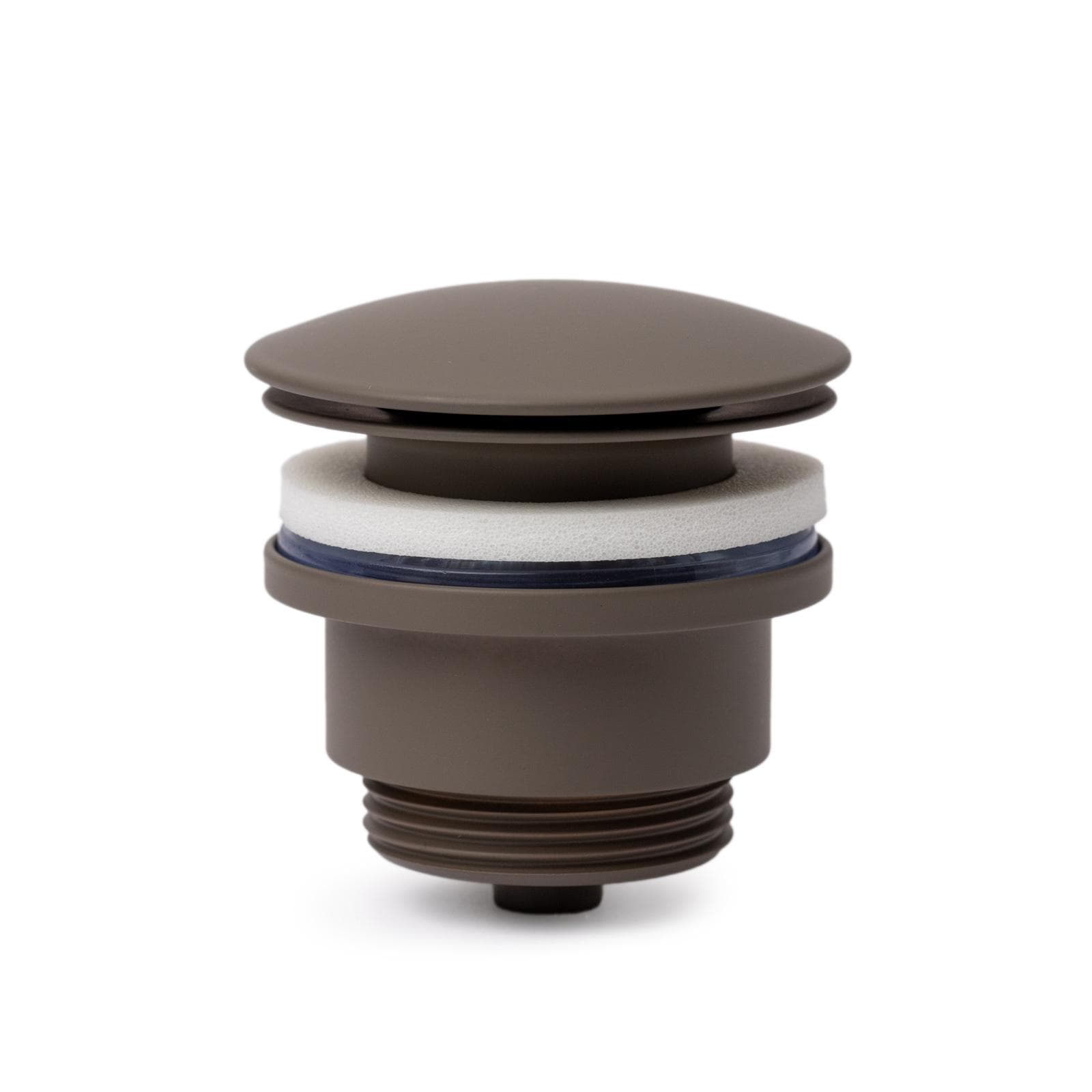 Piletta click-clack universale per lavabo e bidet con vite di fissaggio fango
