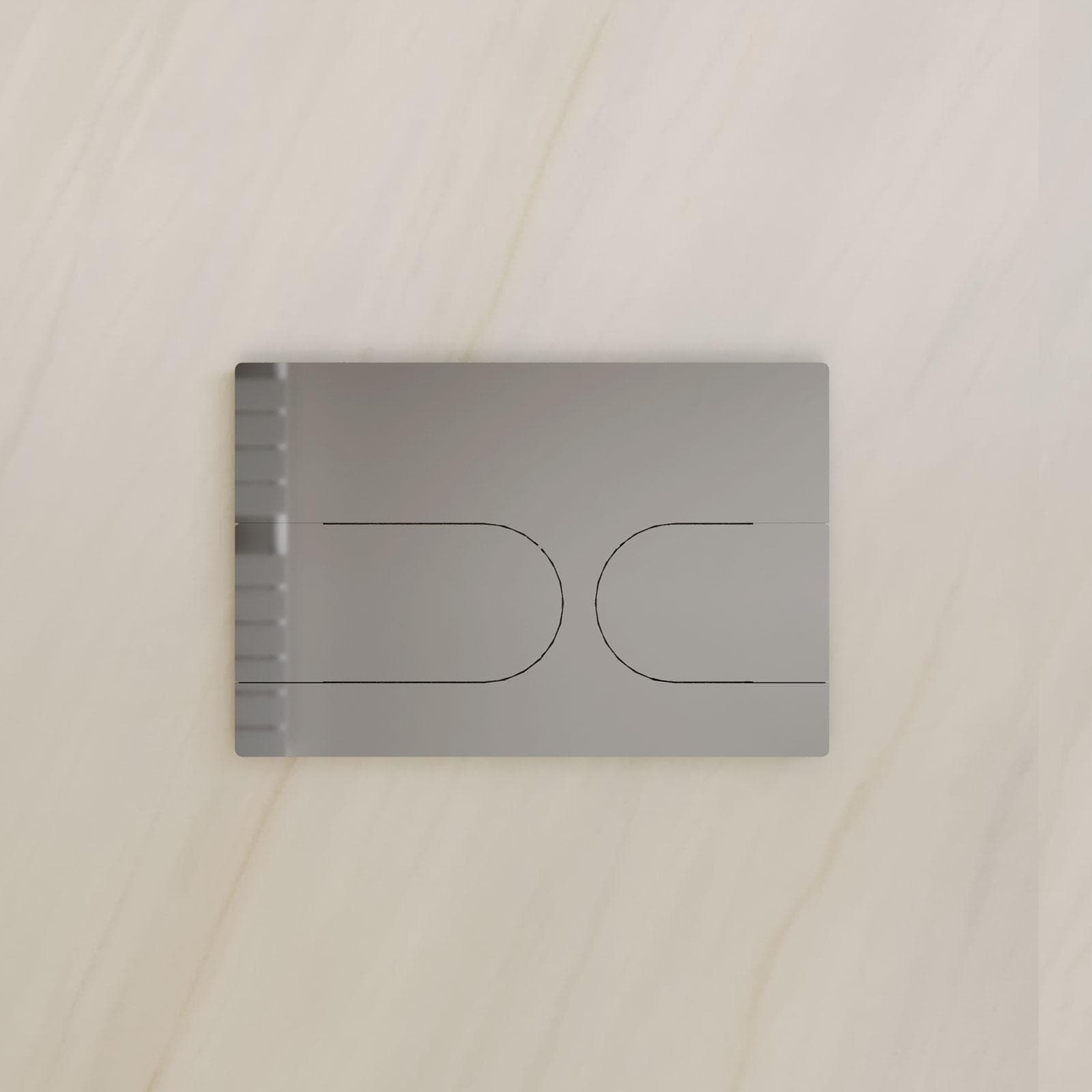 Placca di comando doppio tasto compatibile Geberit in acciaio inox cromo