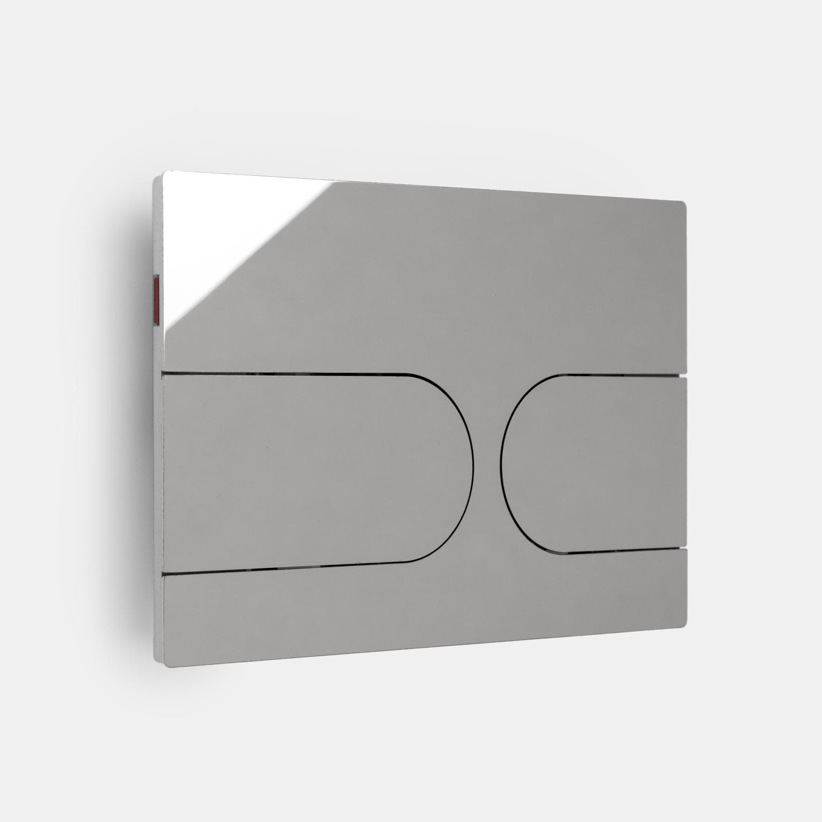 Placca di comando doppio tasto compatibile Geberit in acciaio inox cromo