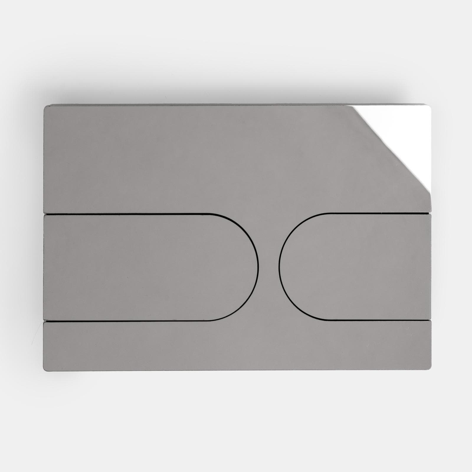 Placca di comando doppio tasto compatibile Geberit in acciaio inox cromo