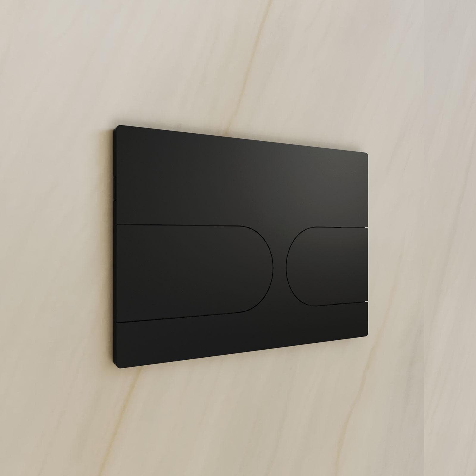 Placca di comando doppio tasto compatibile Geberit in acciaio inox nero