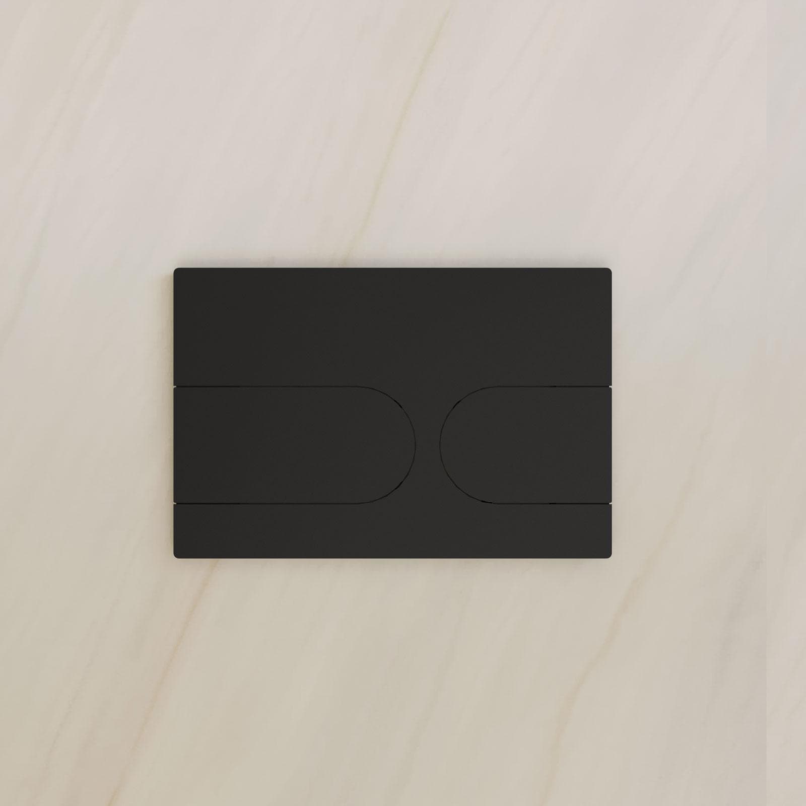 Placca di comando doppio tasto compatibile Geberit in acciaio inox nero