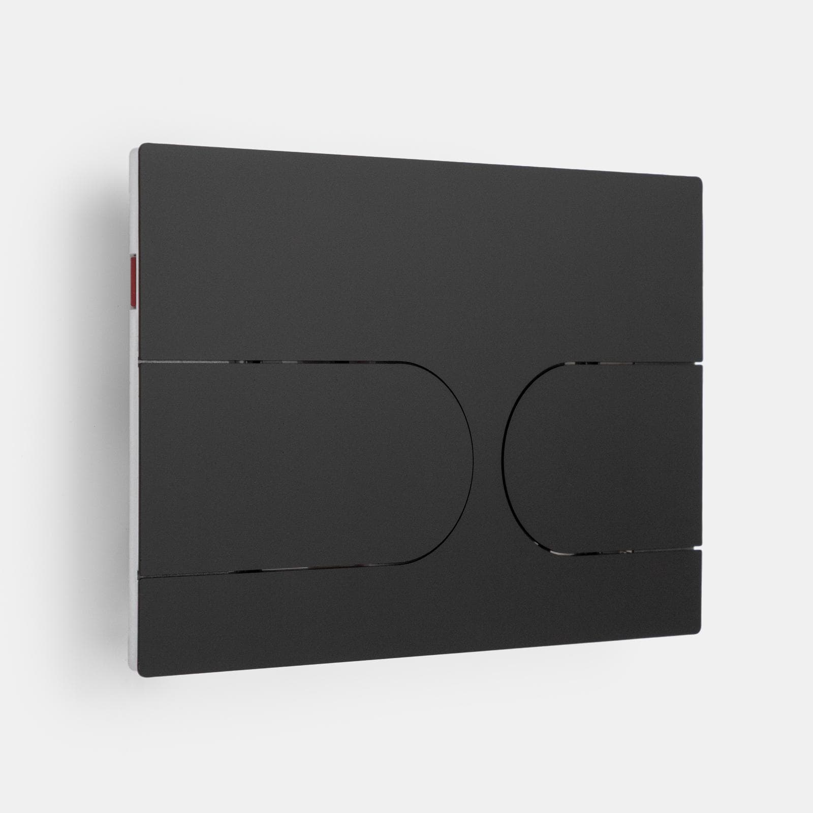 Placca di comando doppio tasto compatibile Geberit in acciaio inox nero