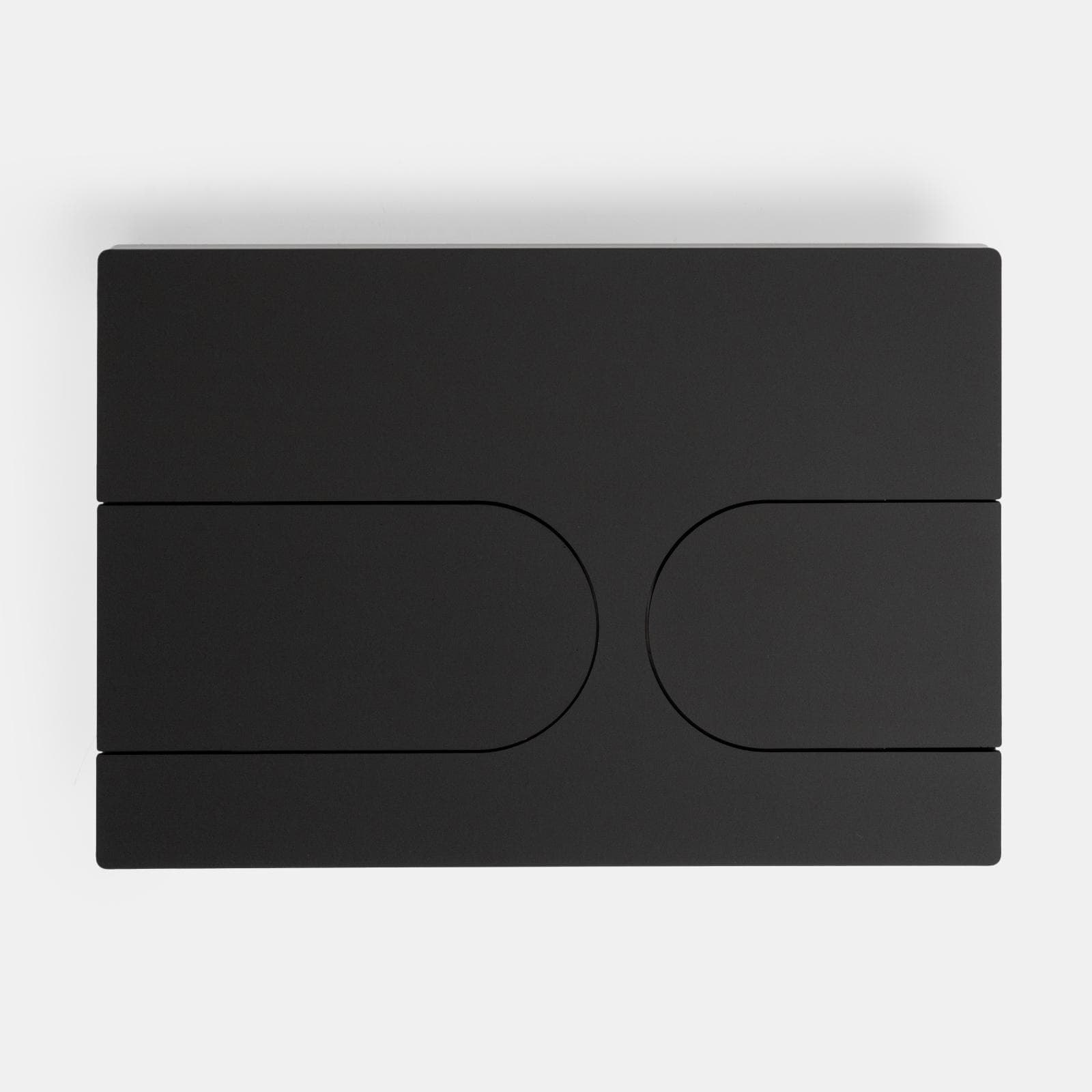 Placca di comando doppio tasto compatibile Geberit in acciaio inox nero