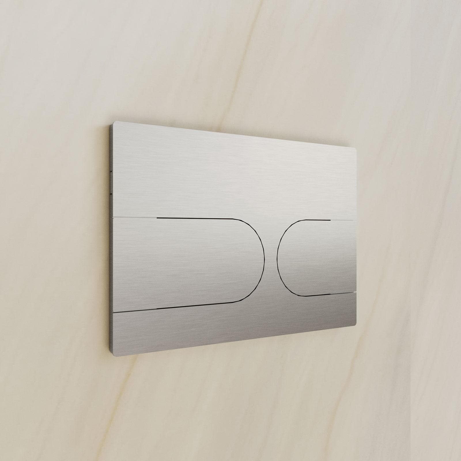 Placca di comando doppio tasto compatibile Geberit in acciaio inox satinato