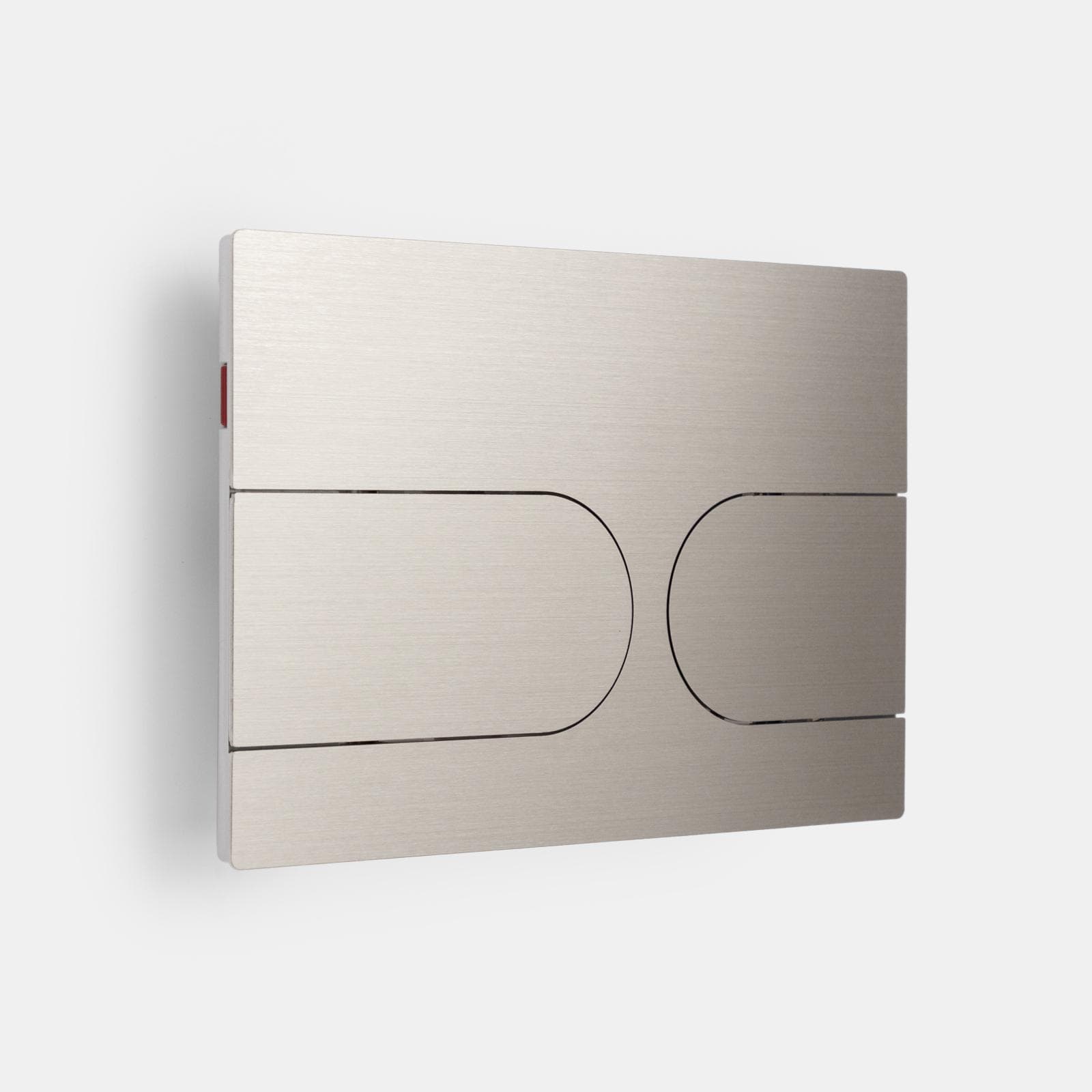 Placca di comando doppio tasto compatibile Geberit in acciaio inox satinato