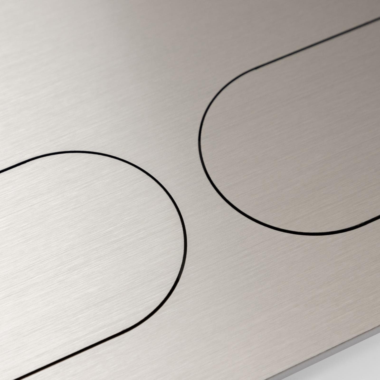 Placca di comando doppio tasto compatibile Geberit in acciaio inox satinato