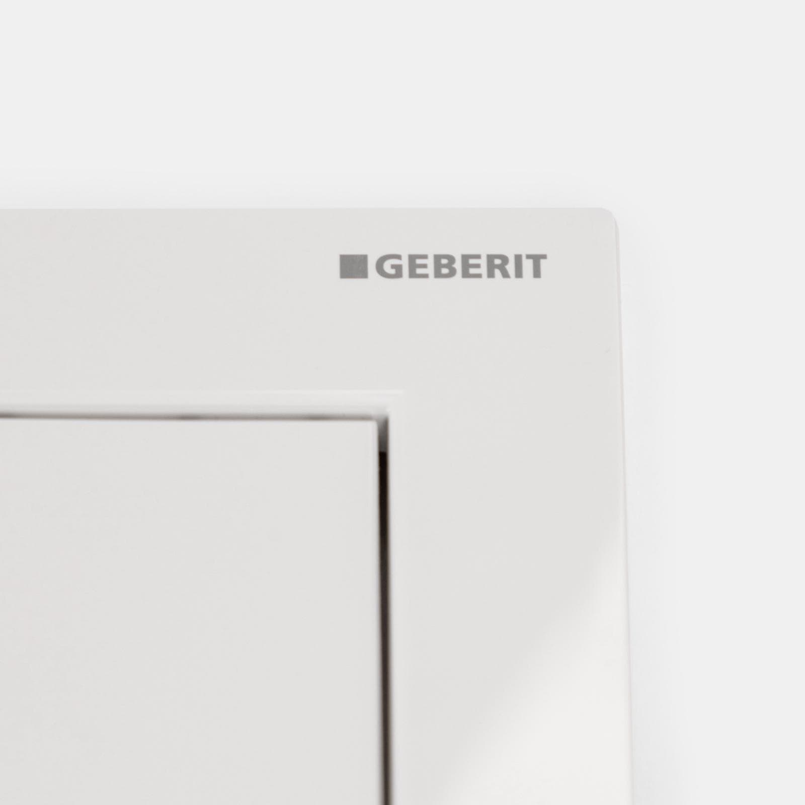 Placca di comando Geberit per risciacquo a due quantità bianco-cromo - Omega20 square