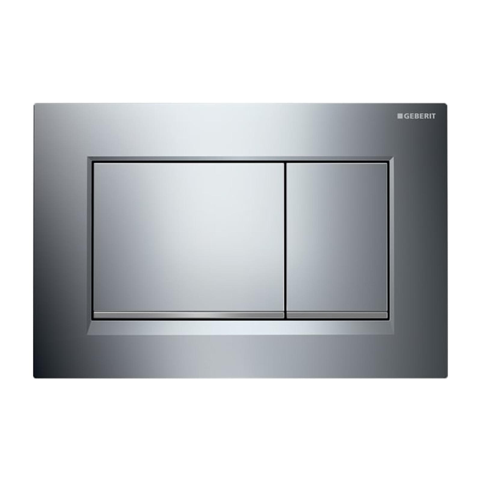 Placca di comando Geberit per sistemi di scarico 2 tasti cromato lucido - Sigma20 square