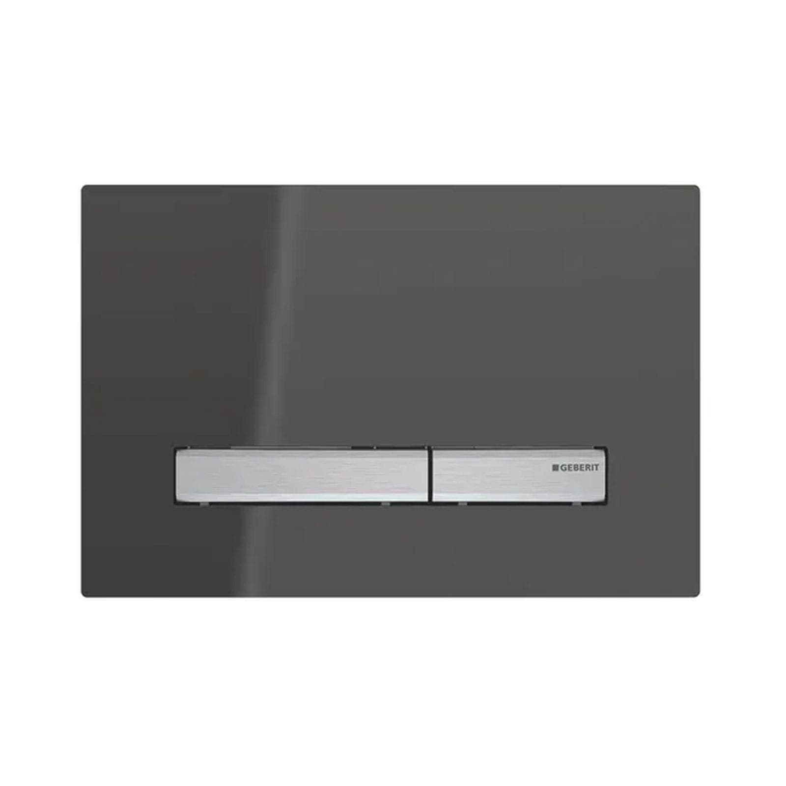 Placca doppio comando Geberit per cassette da incasso Geberit Sigma vetro fumè a specchio - Sigma50 square