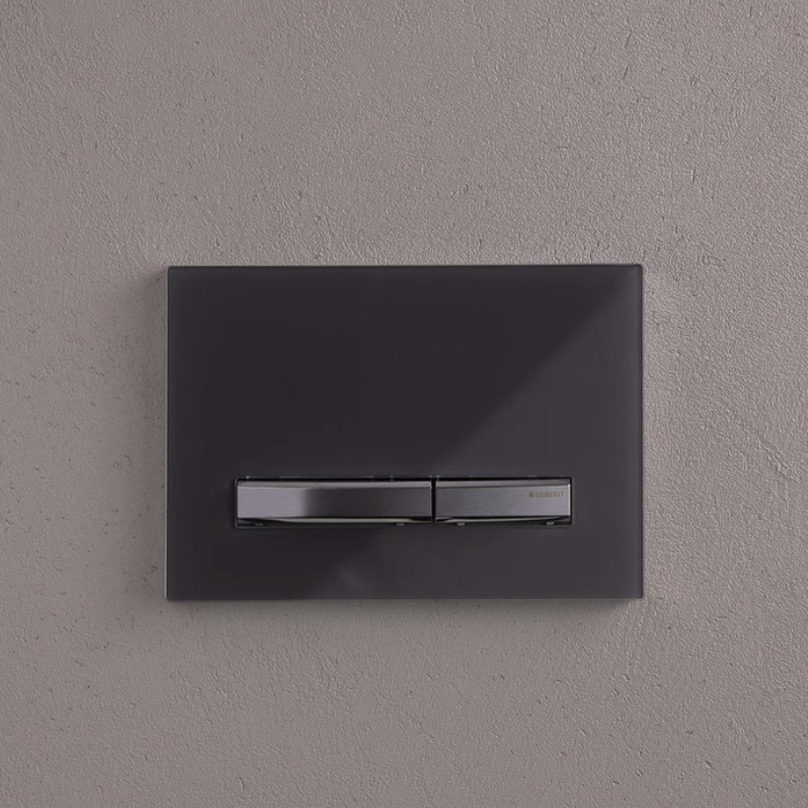 Placca doppio comando Geberit per cassette da incasso Geberit Sigma vetro fumè a specchio - Sigma50 square